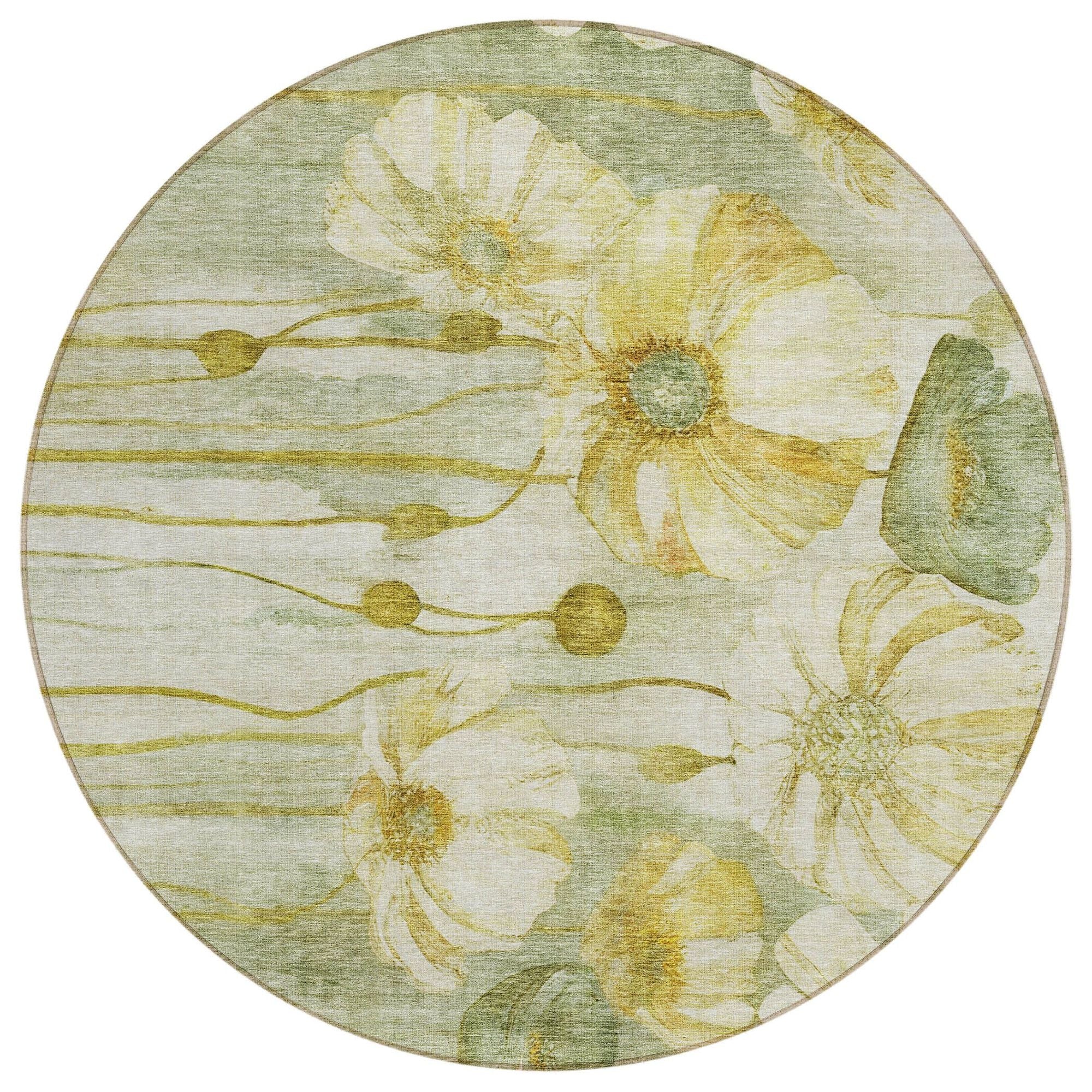 Machine Made ACN712 Sage Green Rugs #color_sage green
