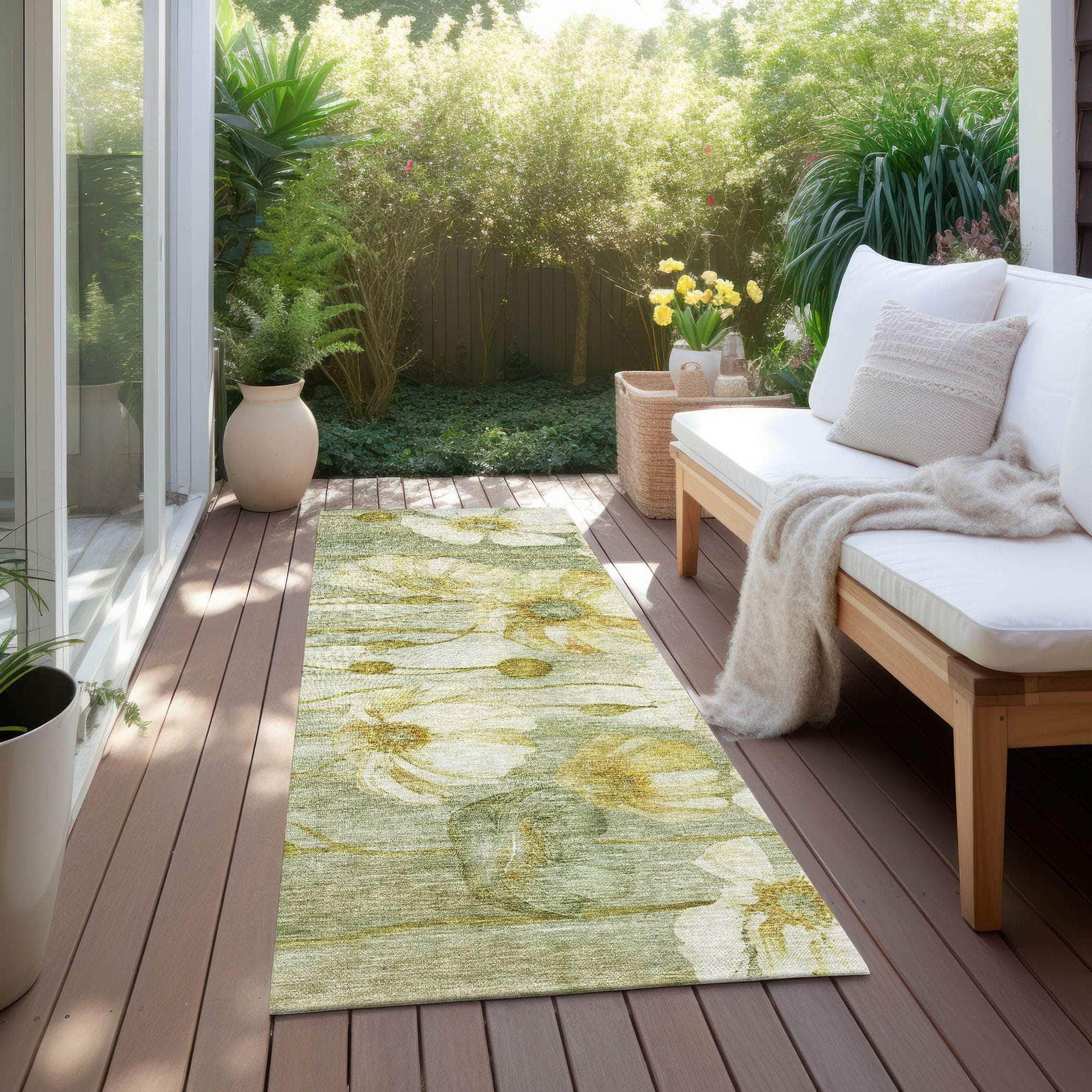 Machine Made ACN712 Sage Green Rugs #color_sage green