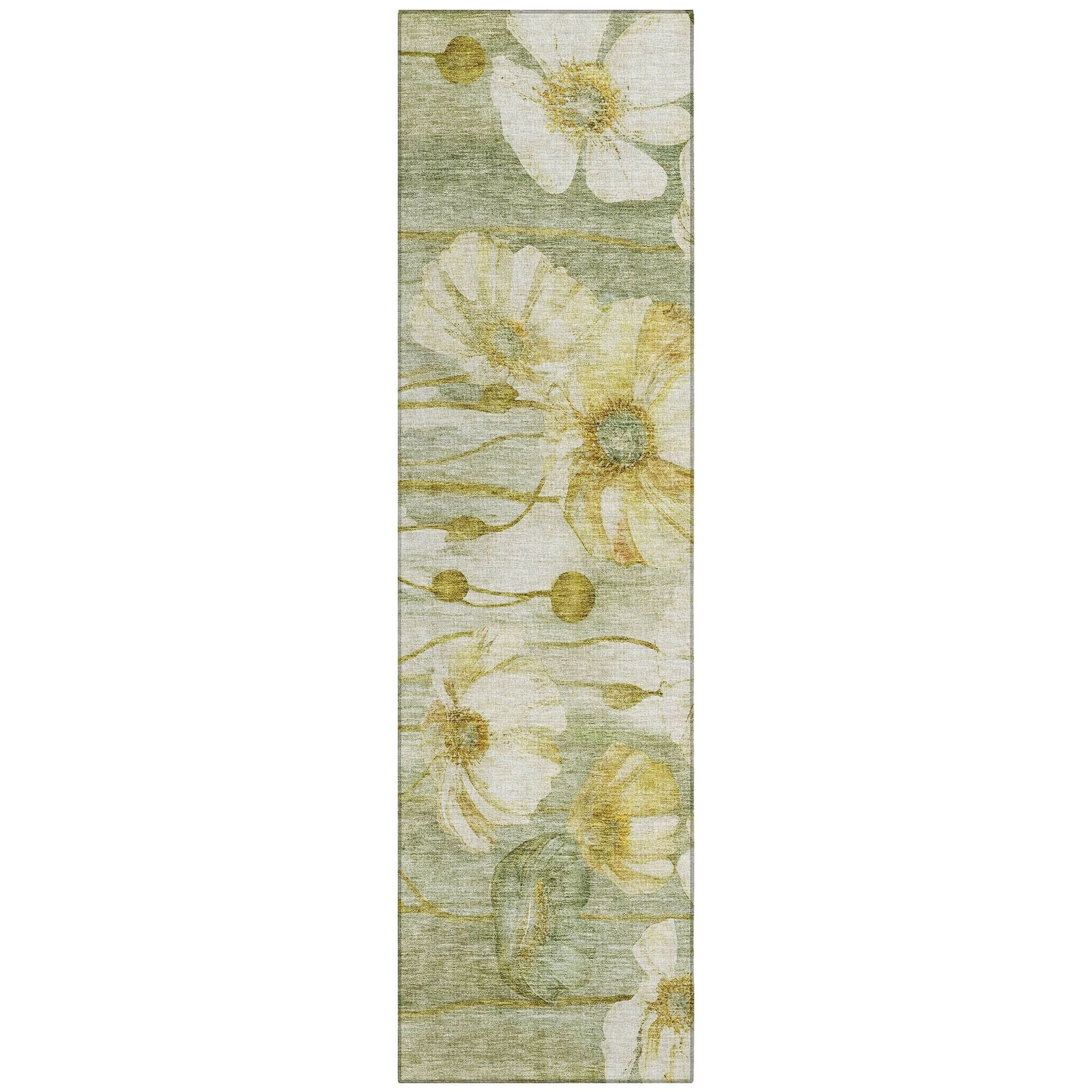 Machine Made ACN712 Sage Green Rugs #color_sage green