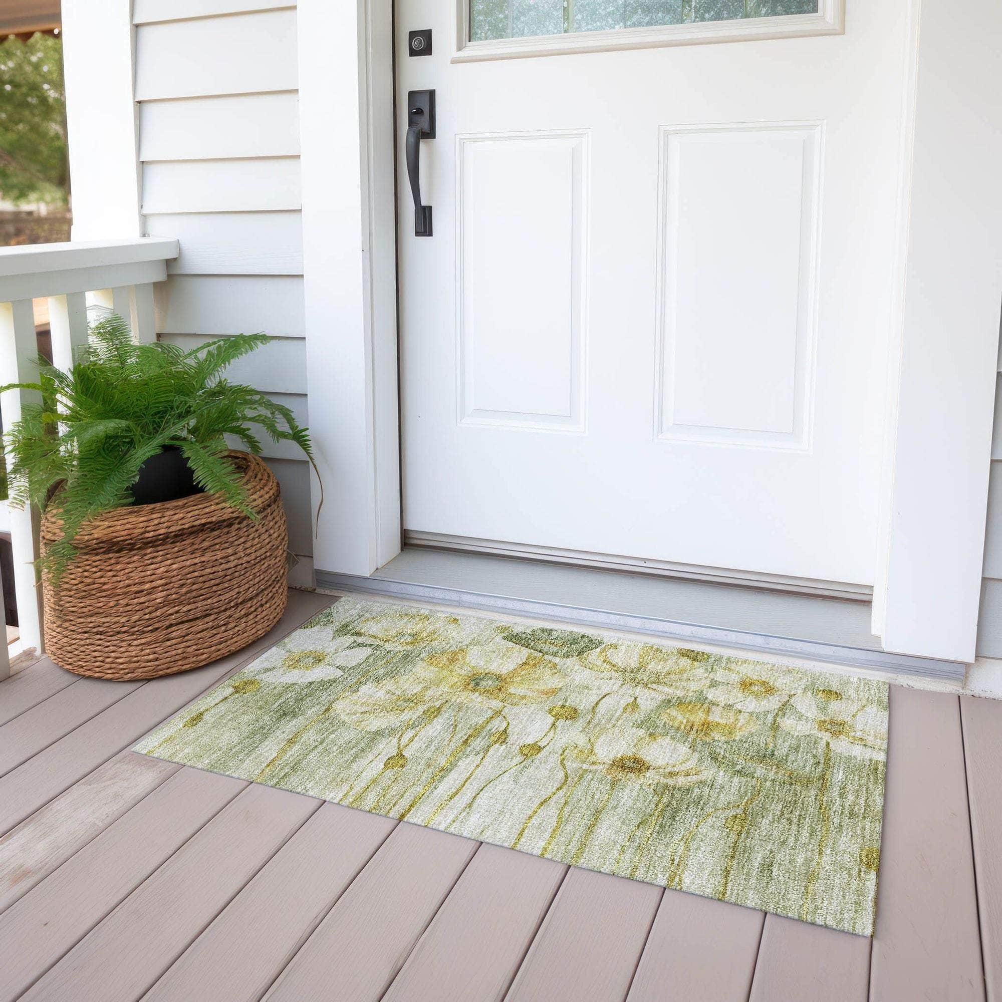 Machine Made ACN712 Sage Green Rugs #color_sage green