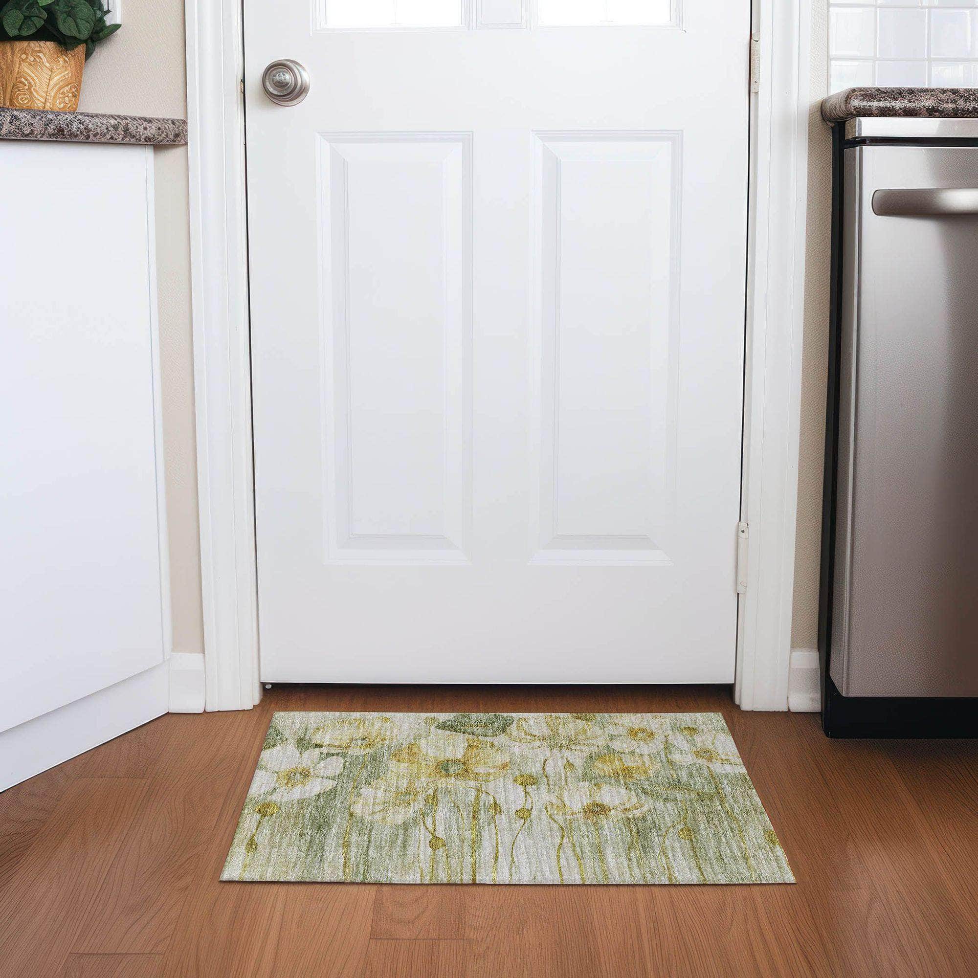 Machine Made ACN712 Sage Green Rugs #color_sage green