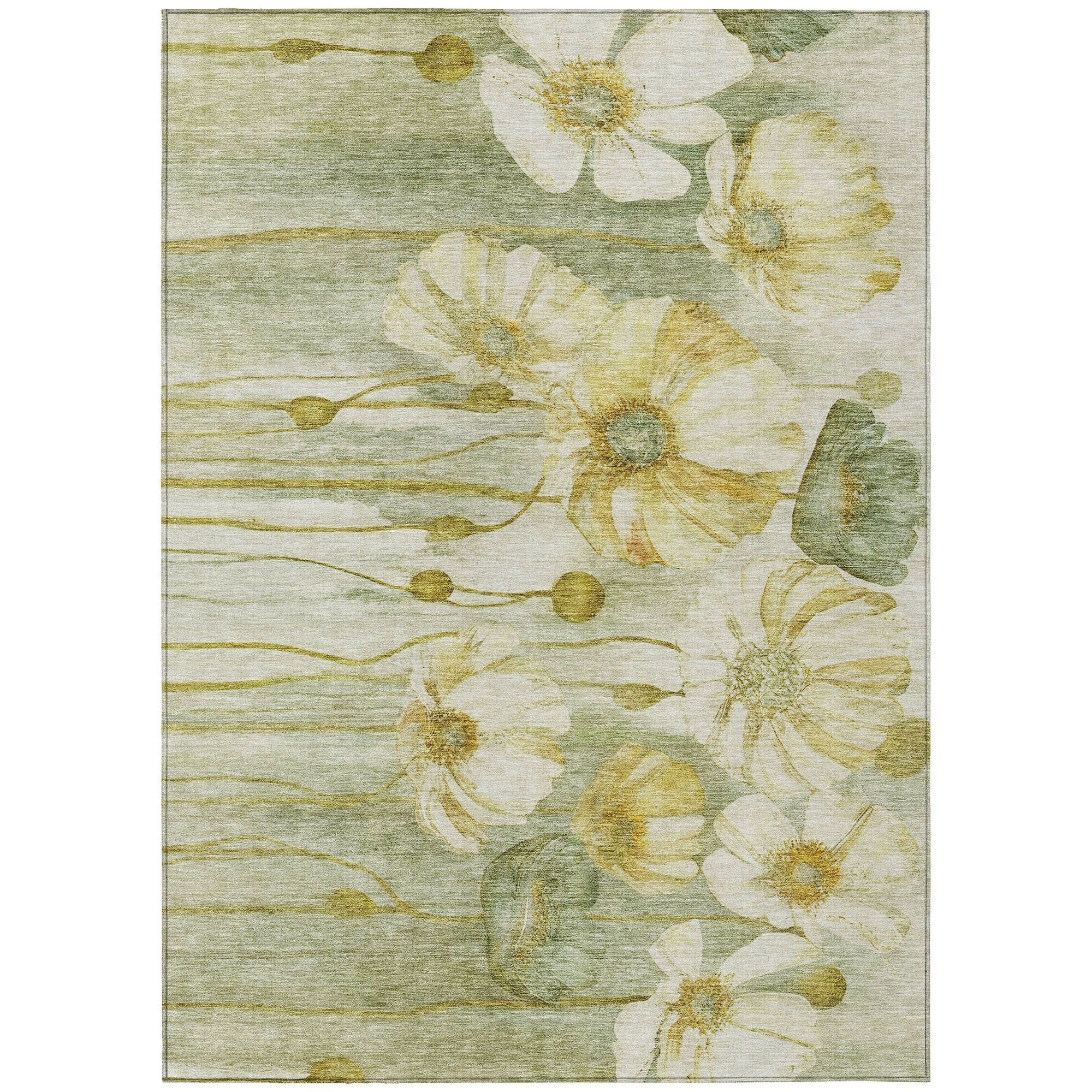 Machine Made ACN712 Sage Green Rugs #color_sage green