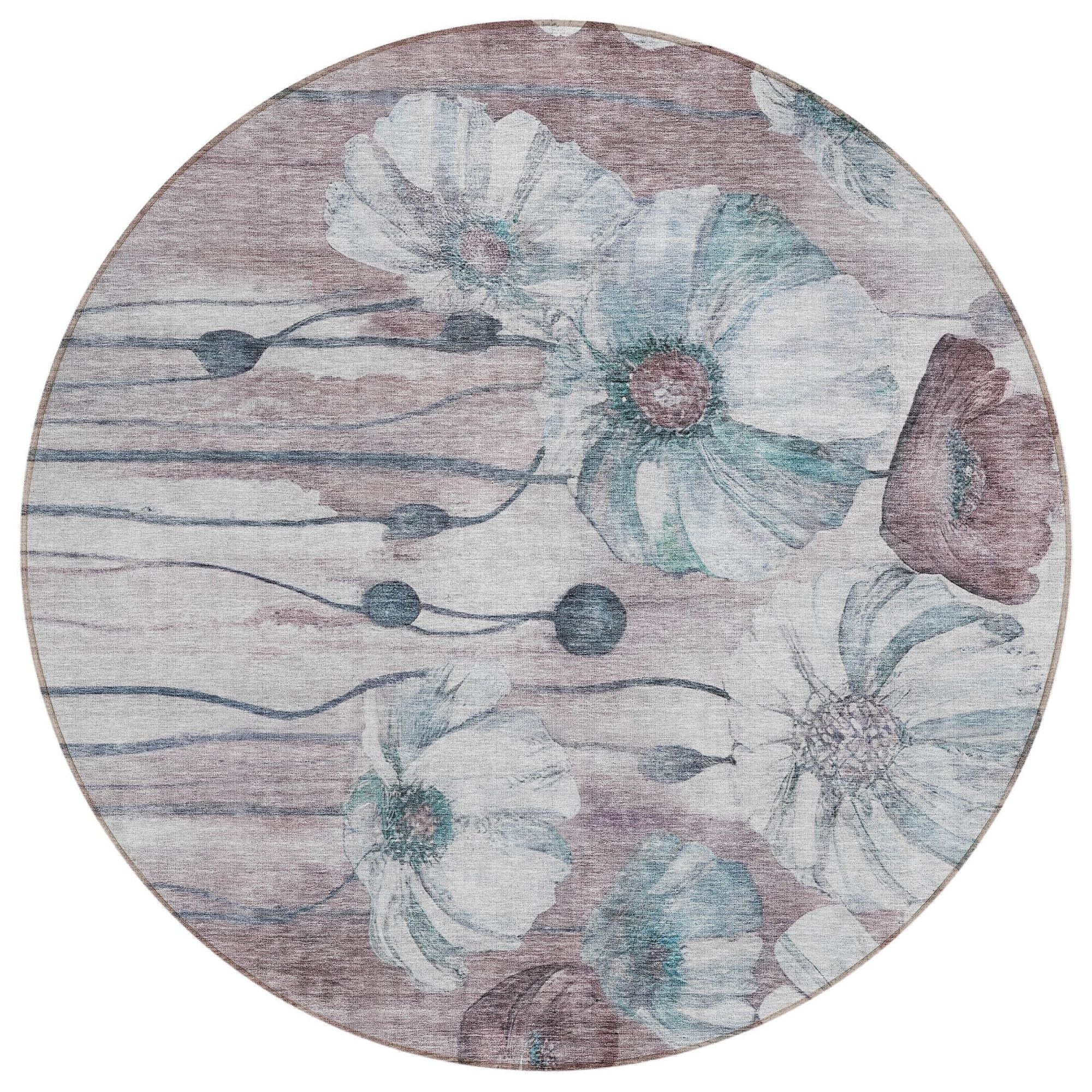 Machine Made ACN712 Teal  Rugs #color_teal 