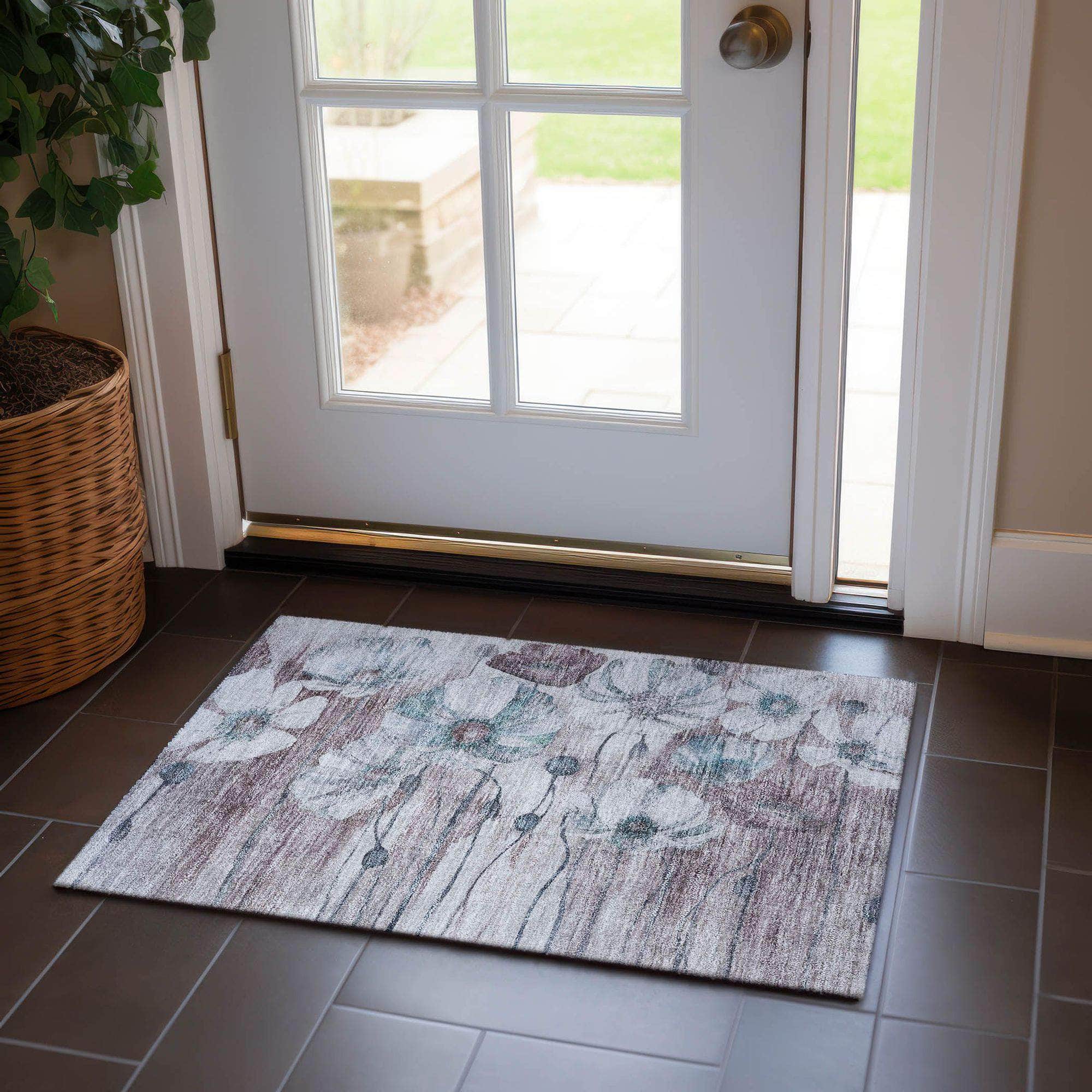 Machine Made ACN712 Teal  Rugs #color_teal 