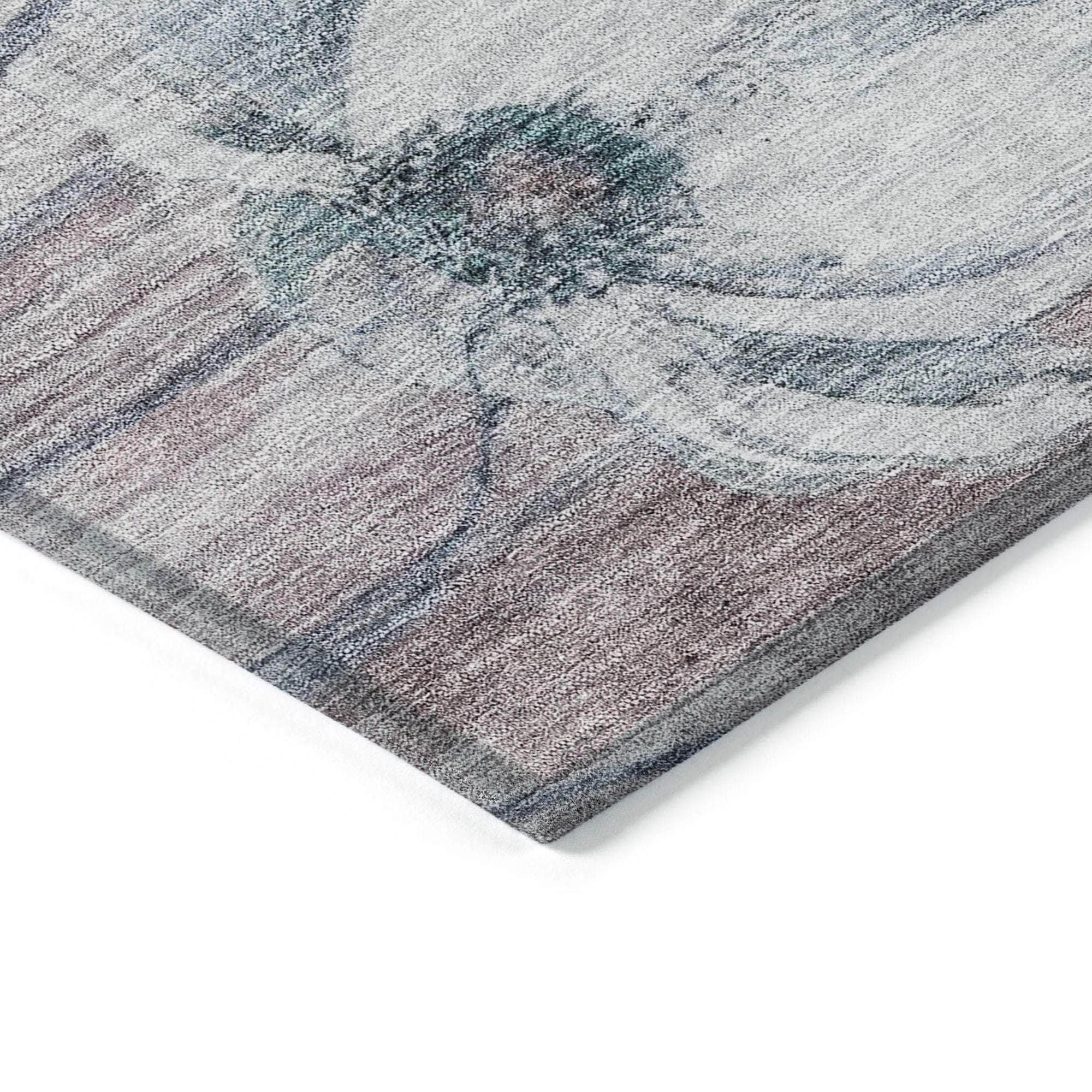 Machine Made ACN712 Teal  Rugs #color_teal 