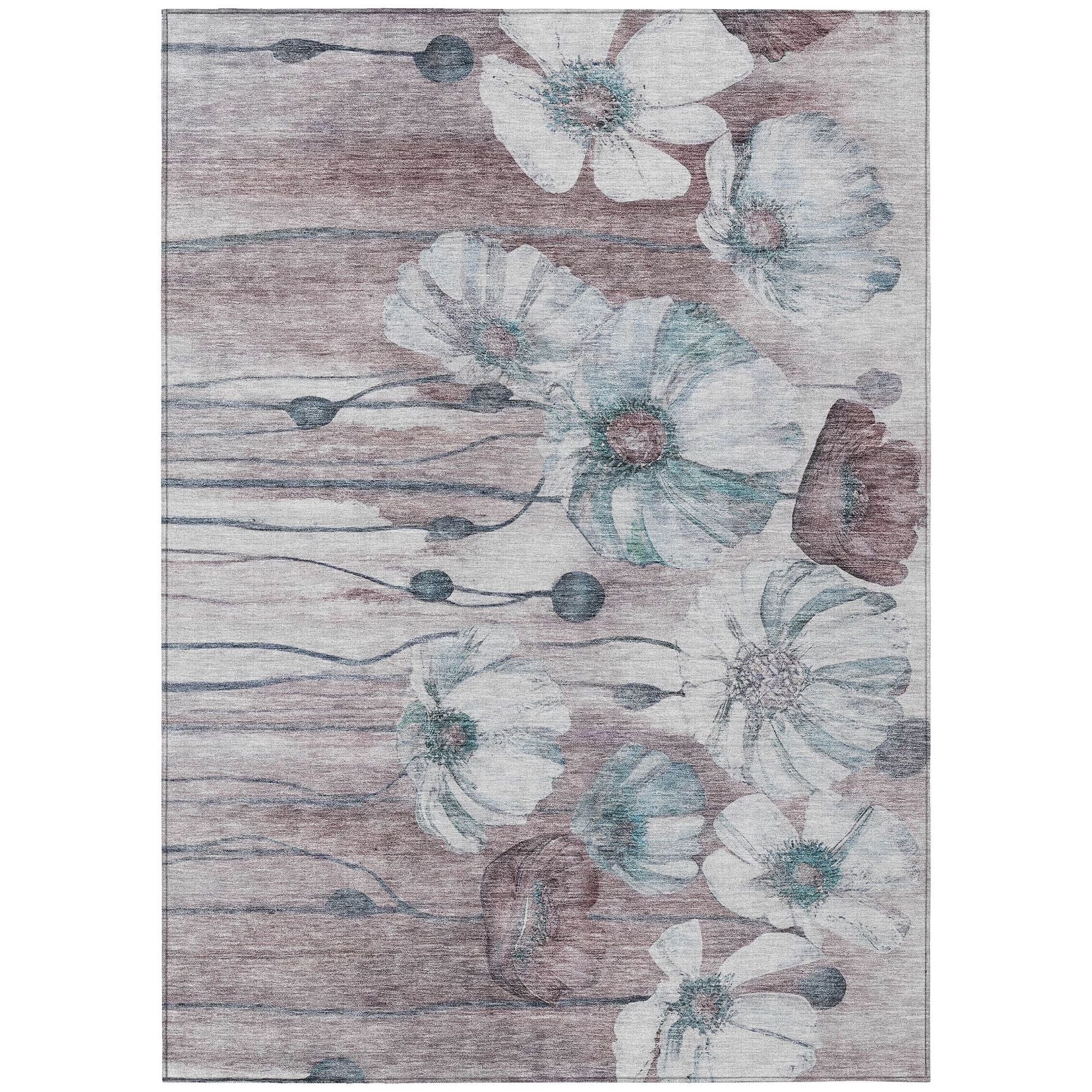 Machine Made ACN712 Teal  Rugs #color_teal 
