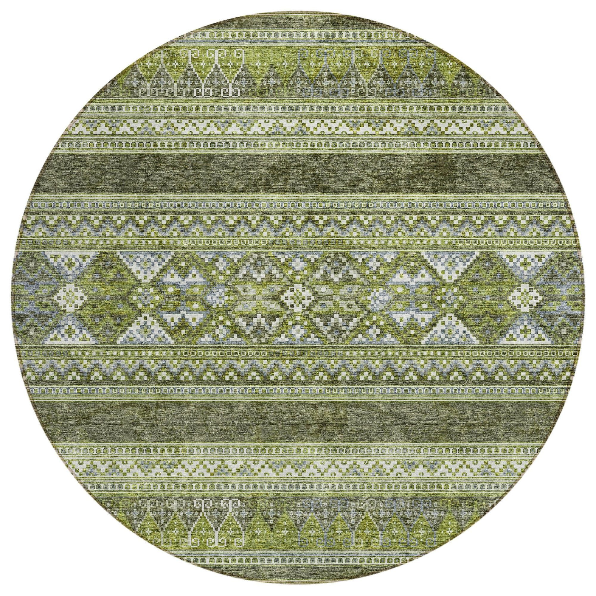 Machine Made ACN714 Olive Green Rugs #color_olive green