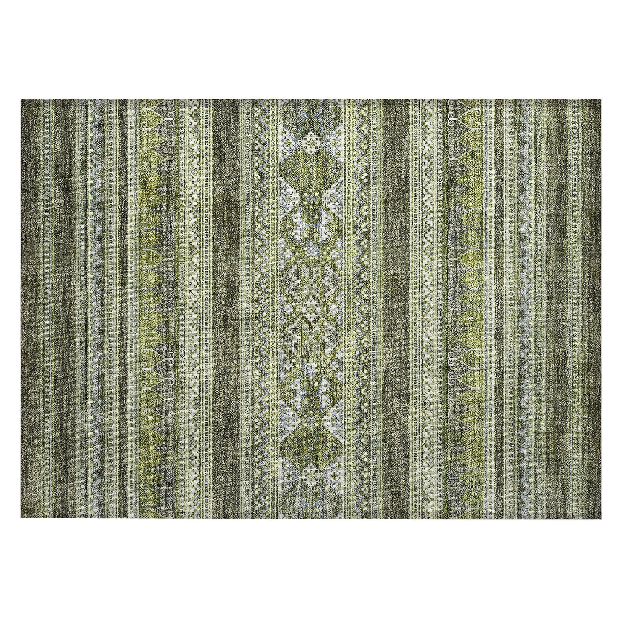 Machine Made ACN714 Olive Green Rugs #color_olive green