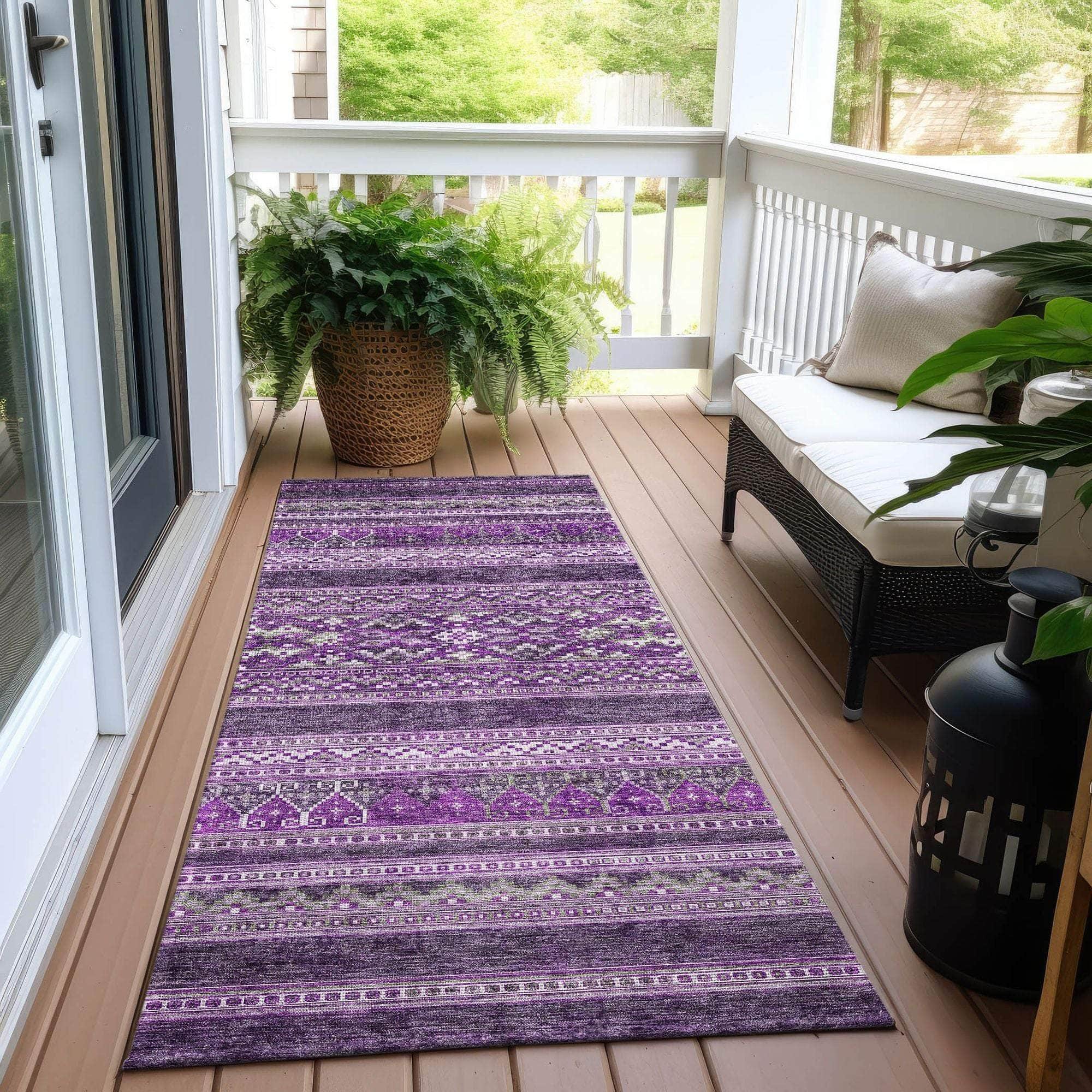 Machine Made ACN714 Purple  Rugs #color_purple 