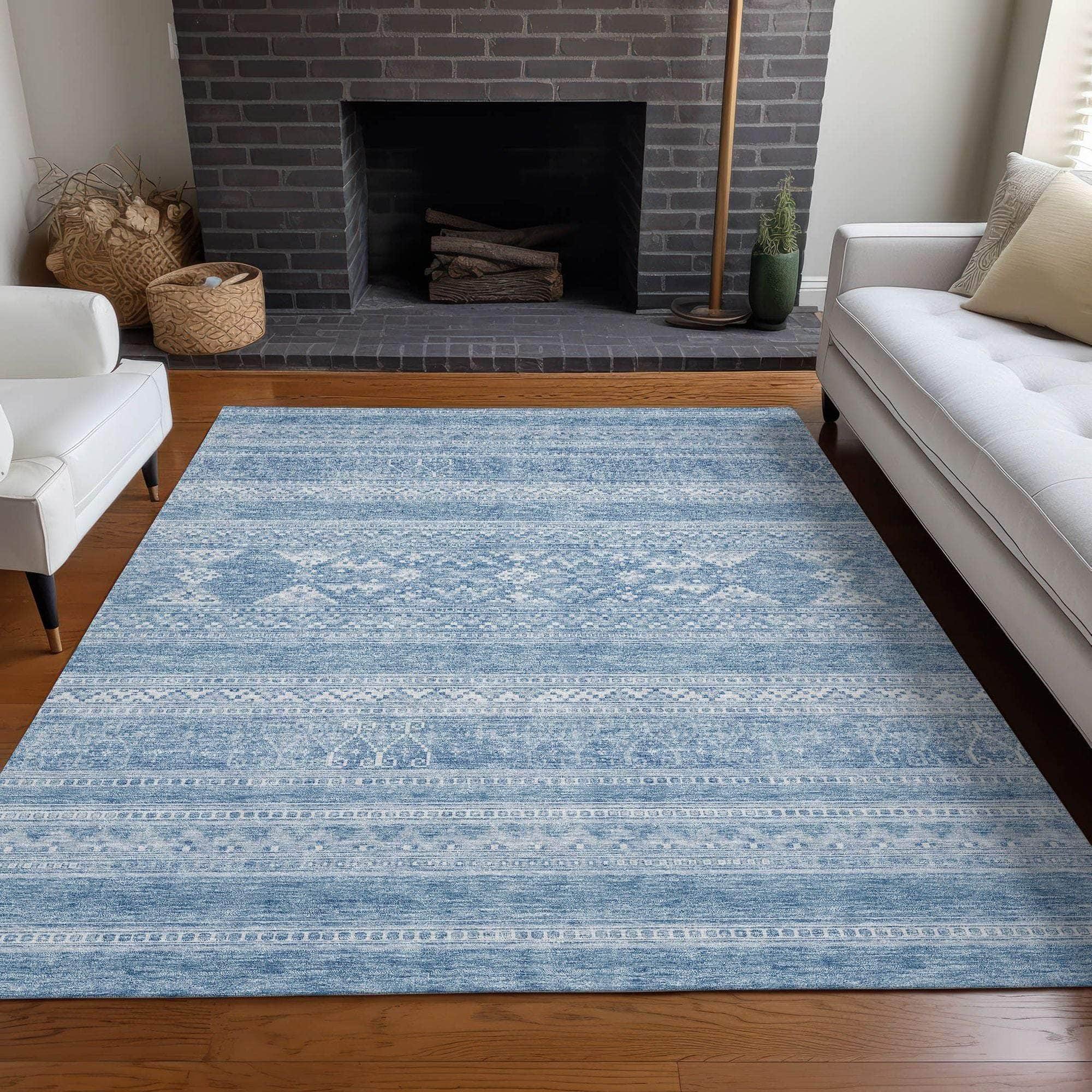 Machine Made ACN714 Sky Blue Rugs #color_sky blue