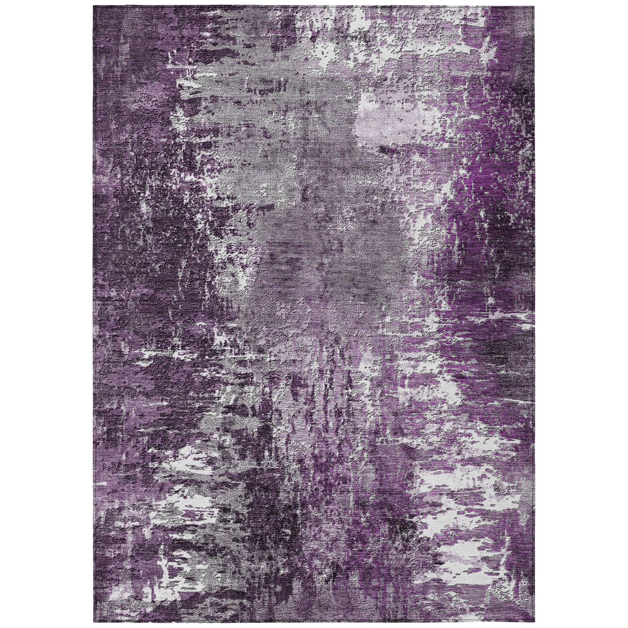 Machine Made ACN718 Eggplant Purple Rugs #color_eggplant purple