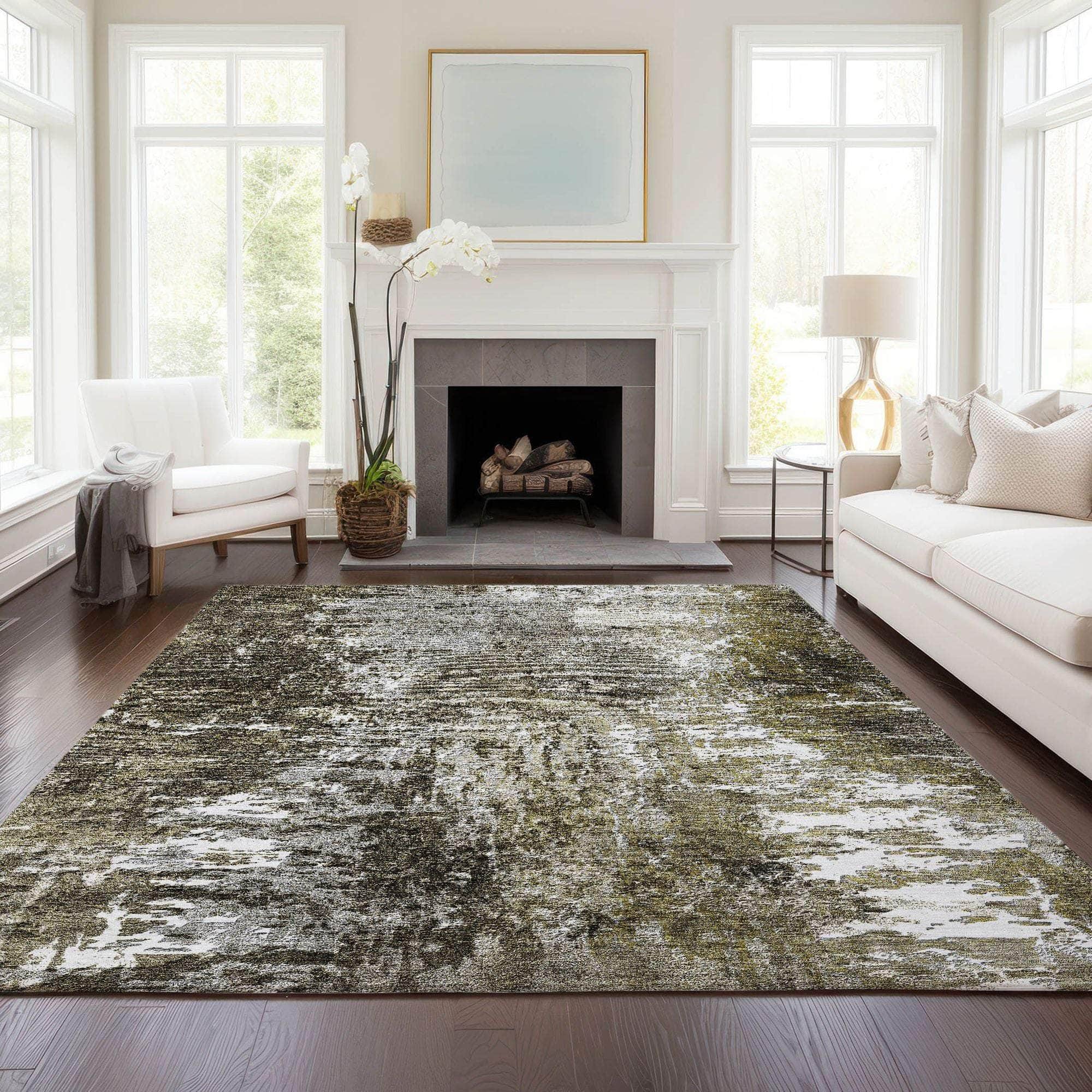 Machine Made ACN718 Taupe Brown Rugs #color_taupe brown
