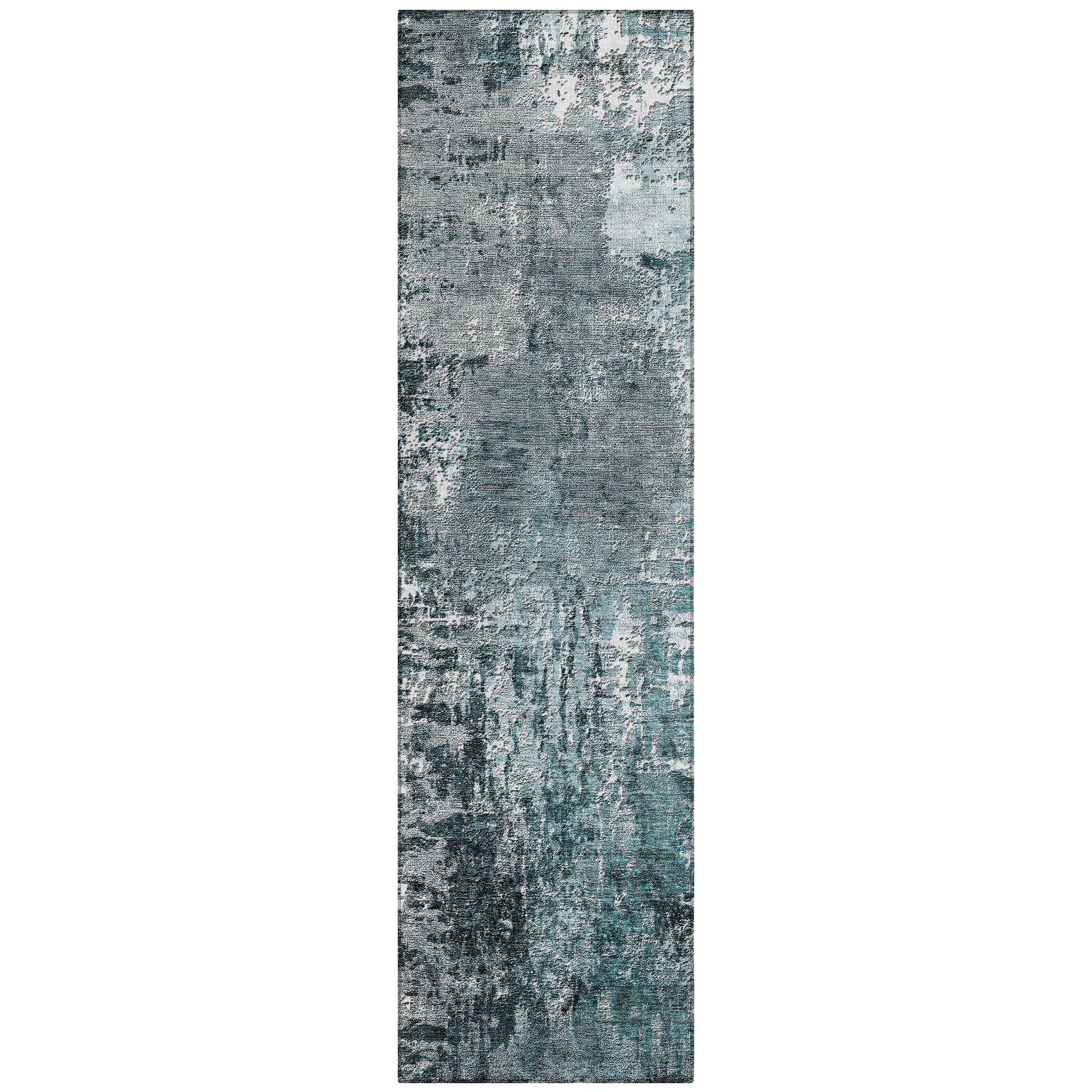 Machine Made ACN718 Teal  Rugs #color_teal 