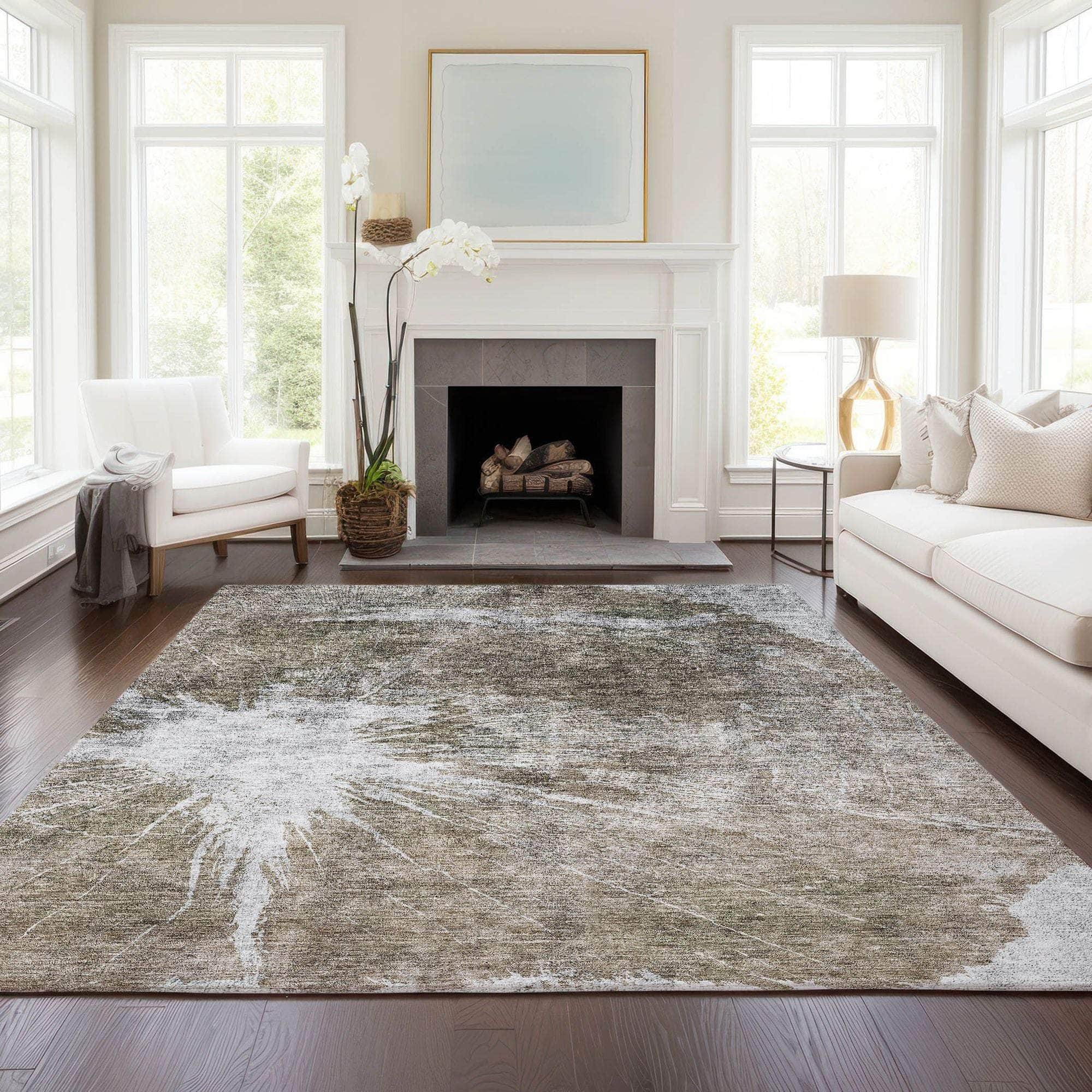 Machine Made ACN719 Taupe Brown Rugs #color_taupe brown