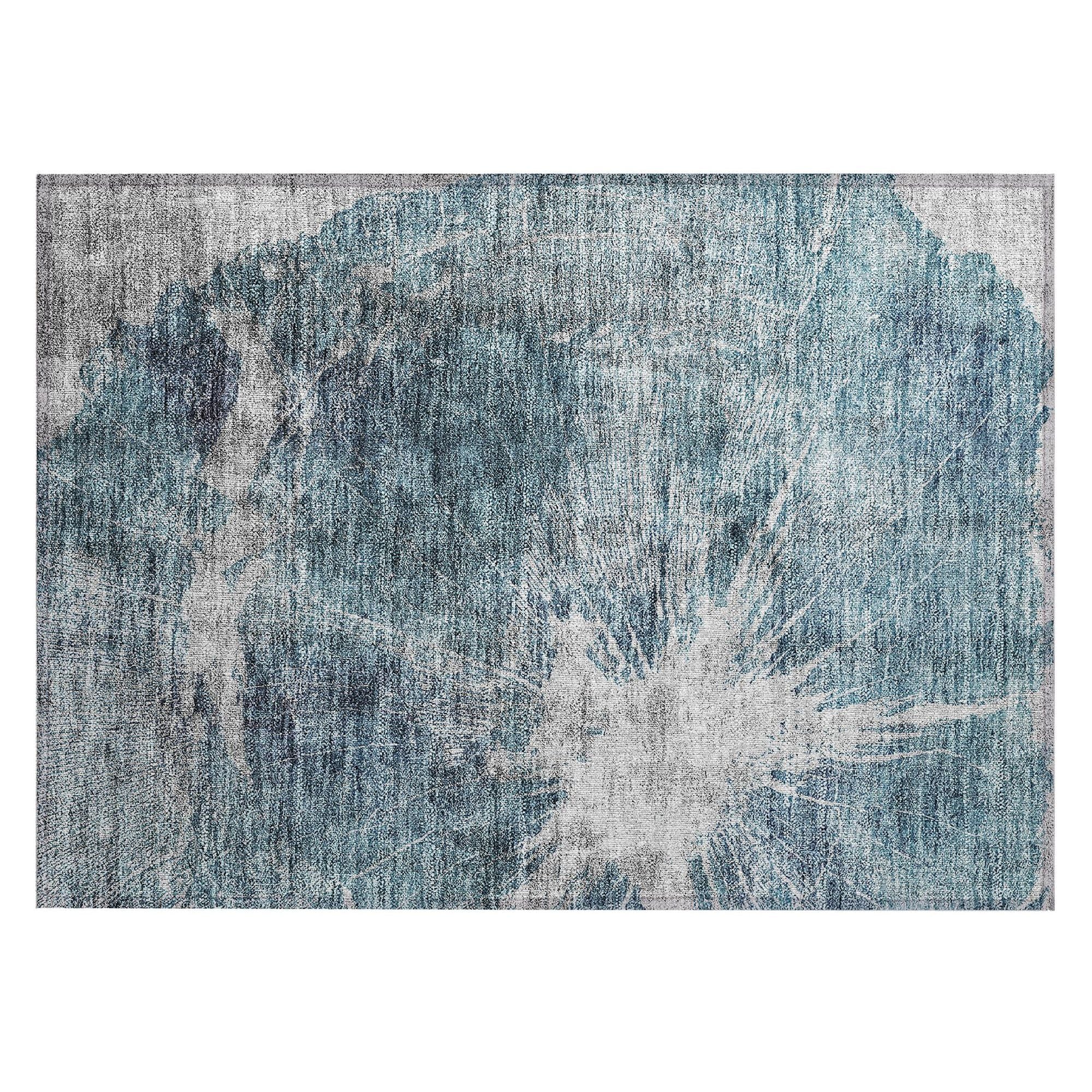 Machine Made ACN719 Teal  Rugs #color_teal 