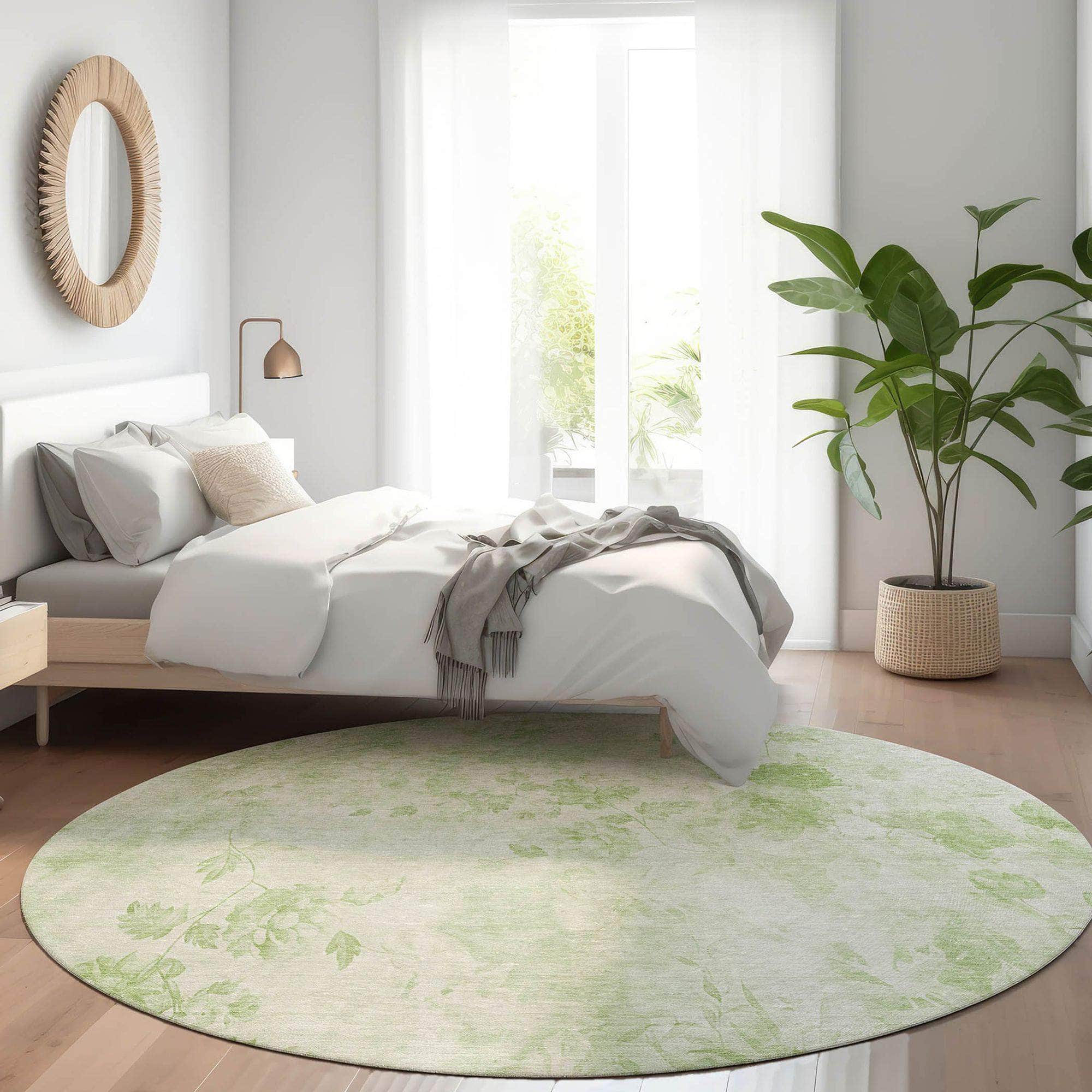 Machine Made ACN724 Aloe Green Rugs #color_aloe green