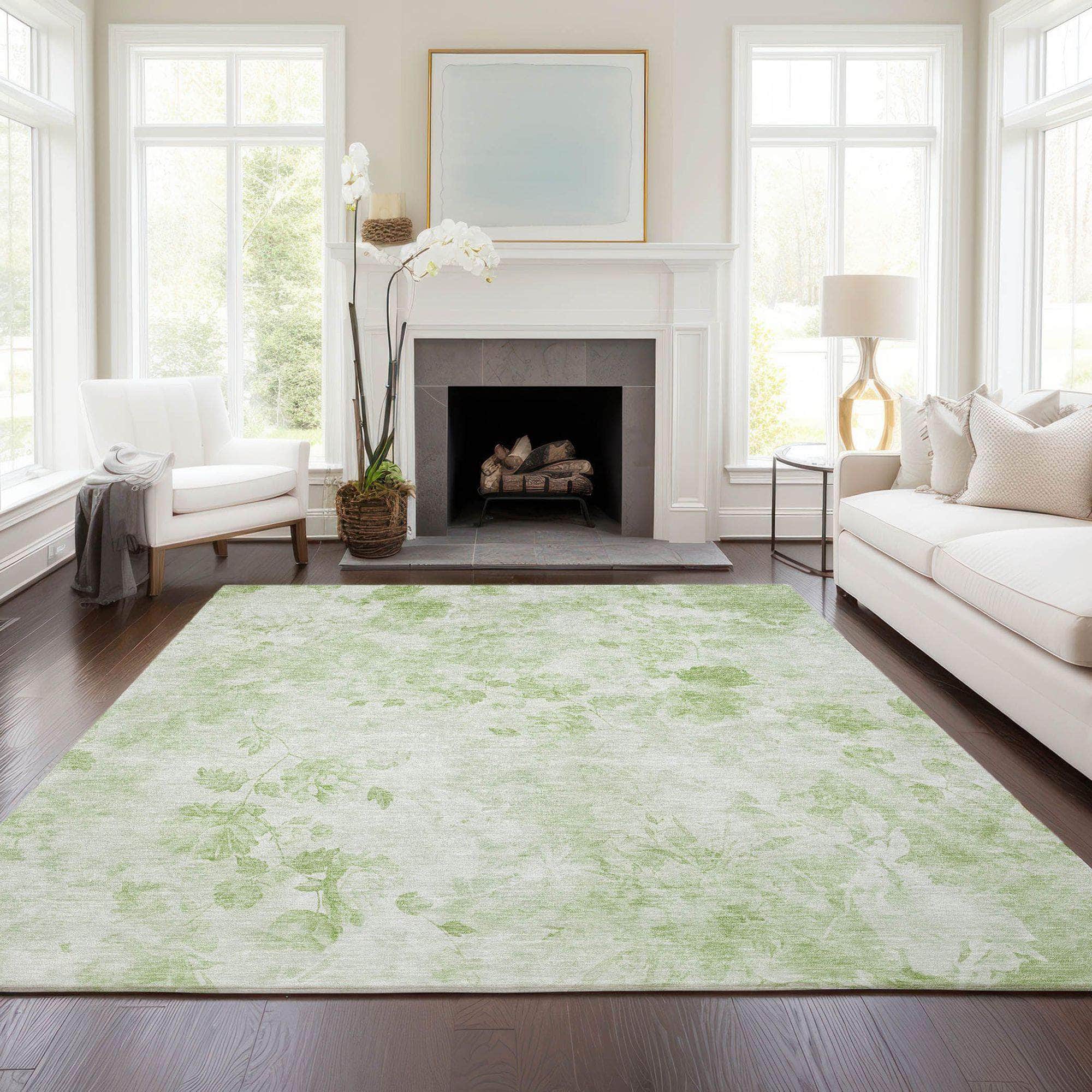 Machine Made ACN724 Aloe Green Rugs #color_aloe green