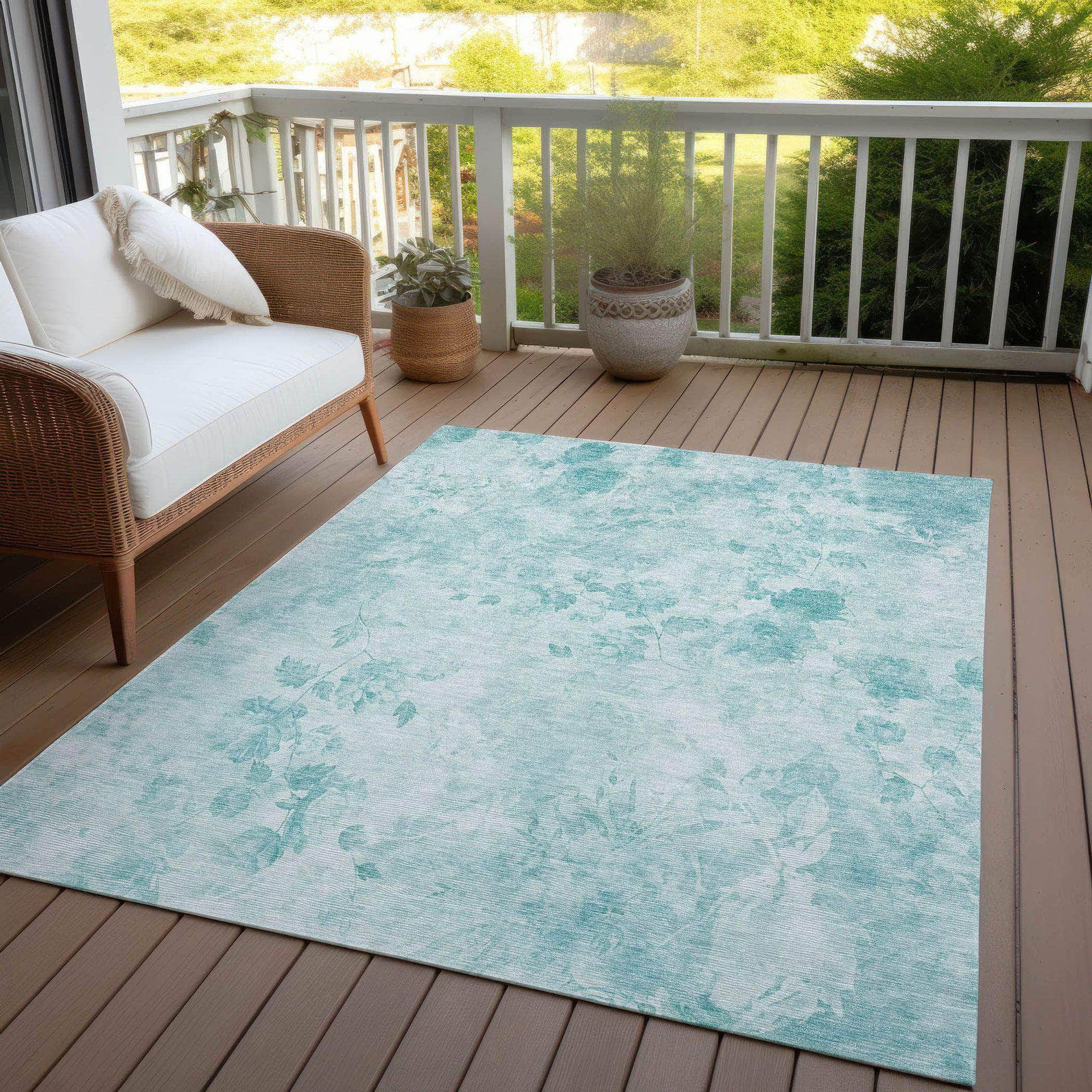 Machine Made ACN724 Aqua Teal Rugs #color_aqua teal
