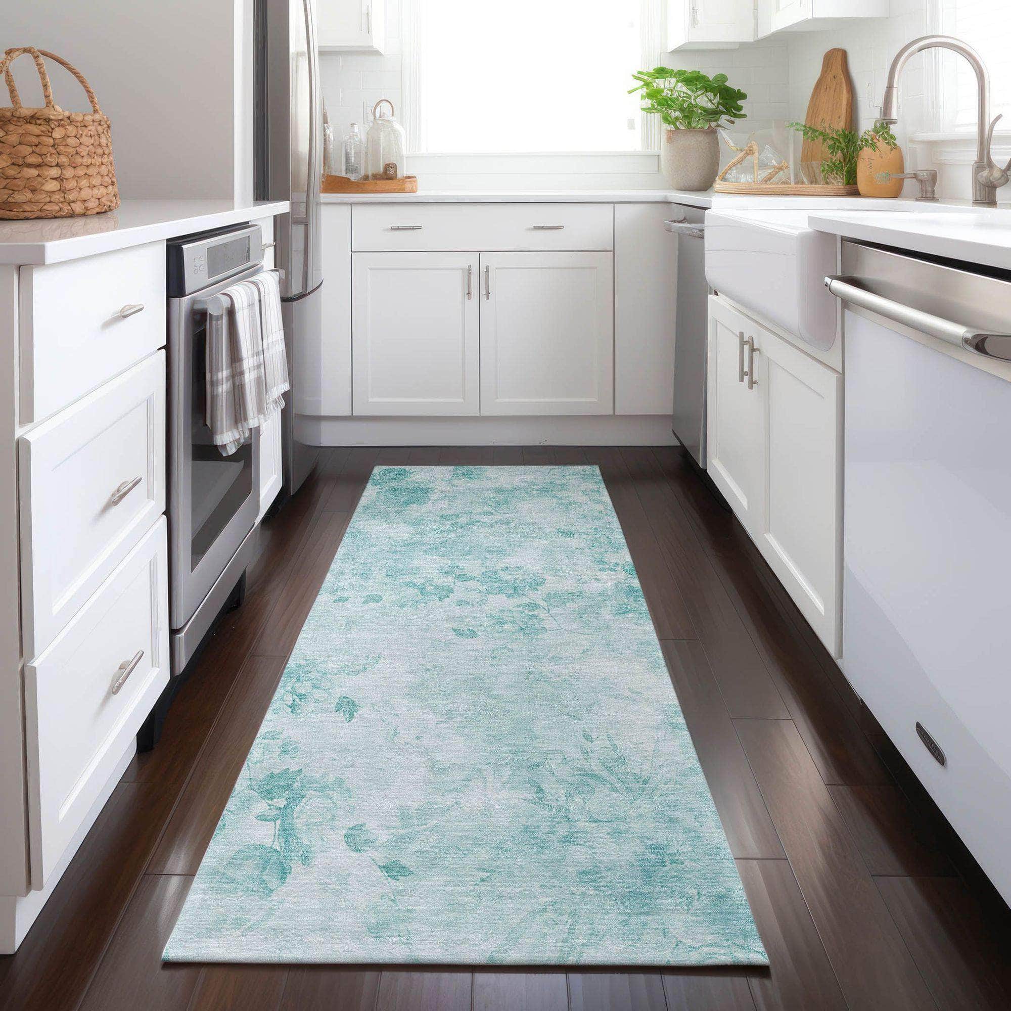 Machine Made ACN724 Aqua Teal Rugs #color_aqua teal