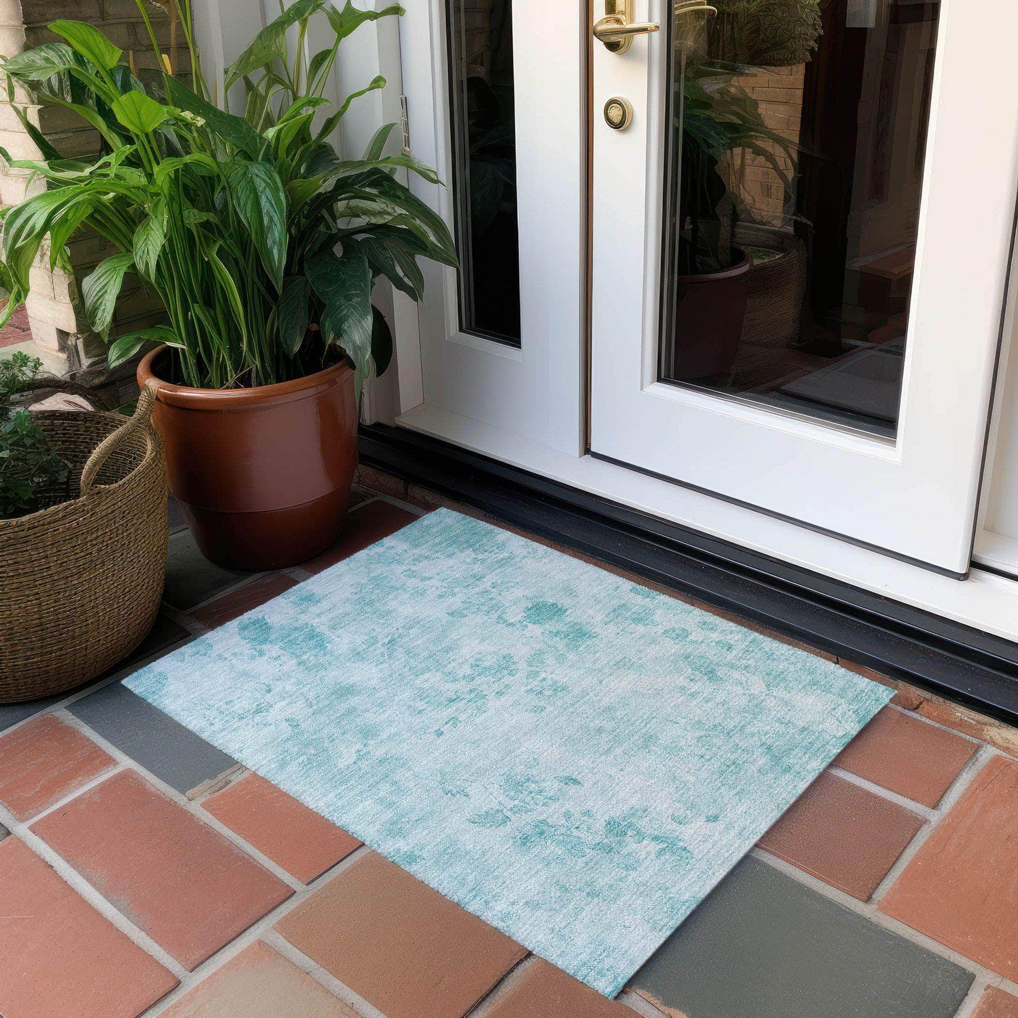 Machine Made ACN724 Aqua Teal Rugs #color_aqua teal