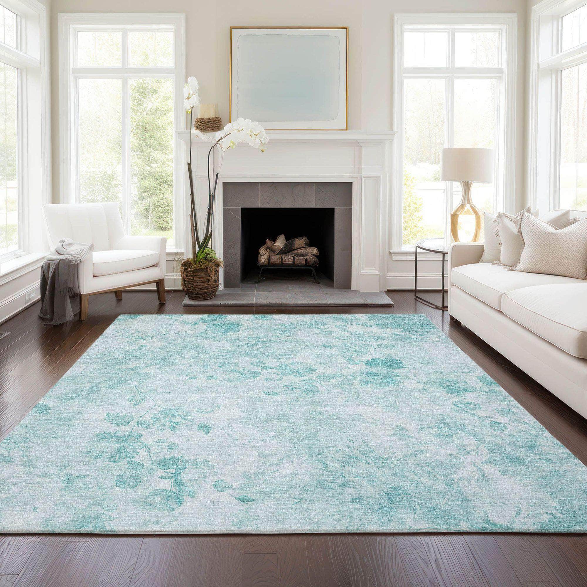 Machine Made ACN724 Aqua Teal Rugs #color_aqua teal