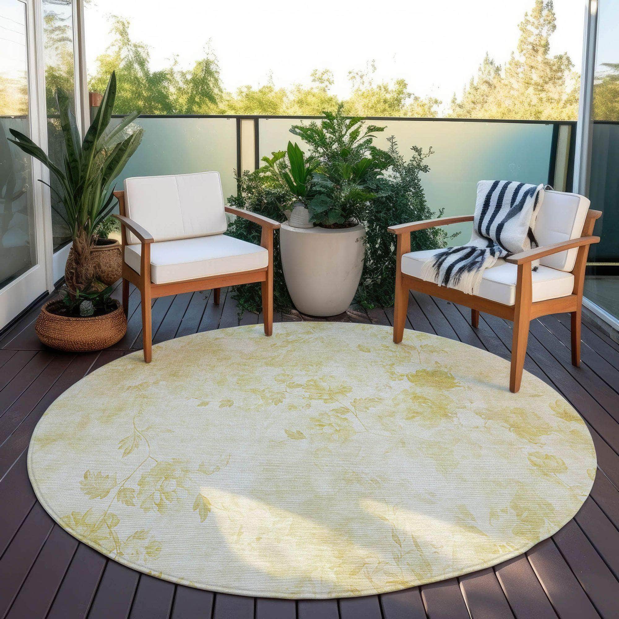 Machine Made ACN724 Gold  Rugs #color_gold 