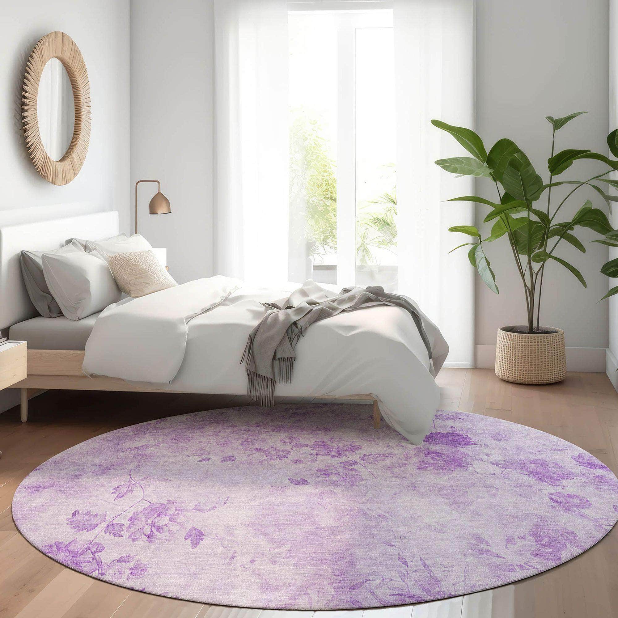 Machine Made ACN724 Lavender Purple Rugs #color_lavender purple