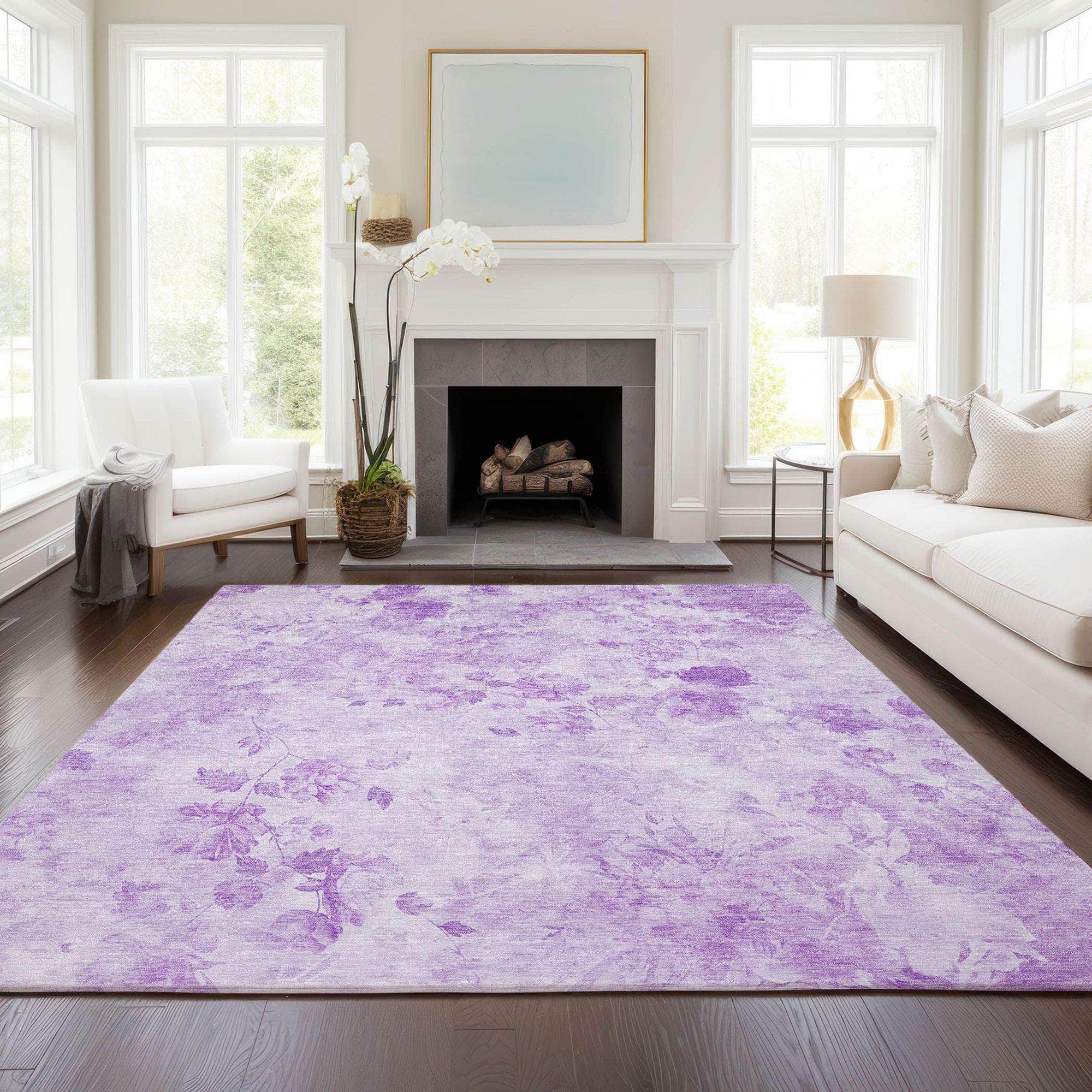 Machine Made ACN724 Lavender Purple Rugs #color_lavender purple