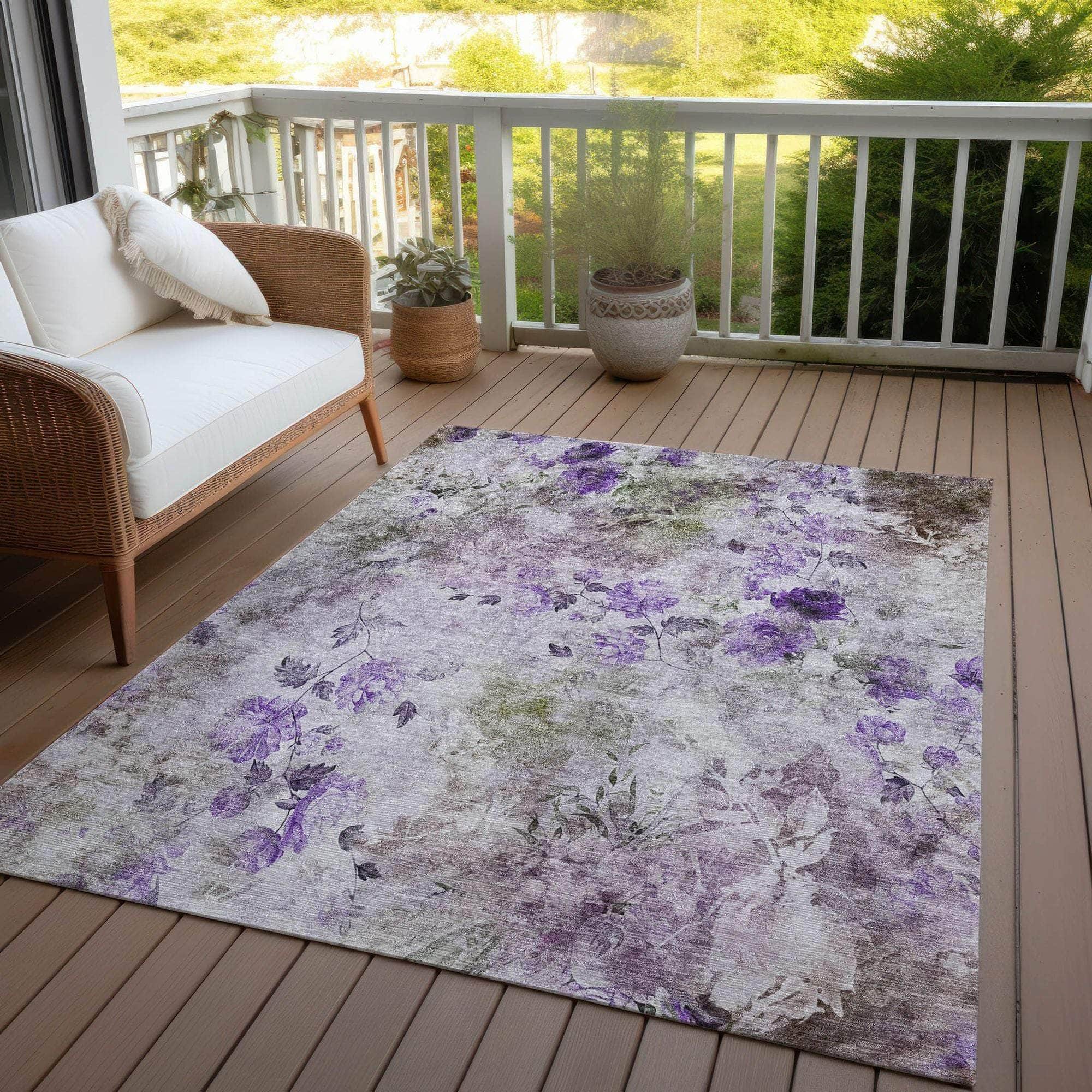 Machine Made ACN724 Purple  Rugs #color_purple 