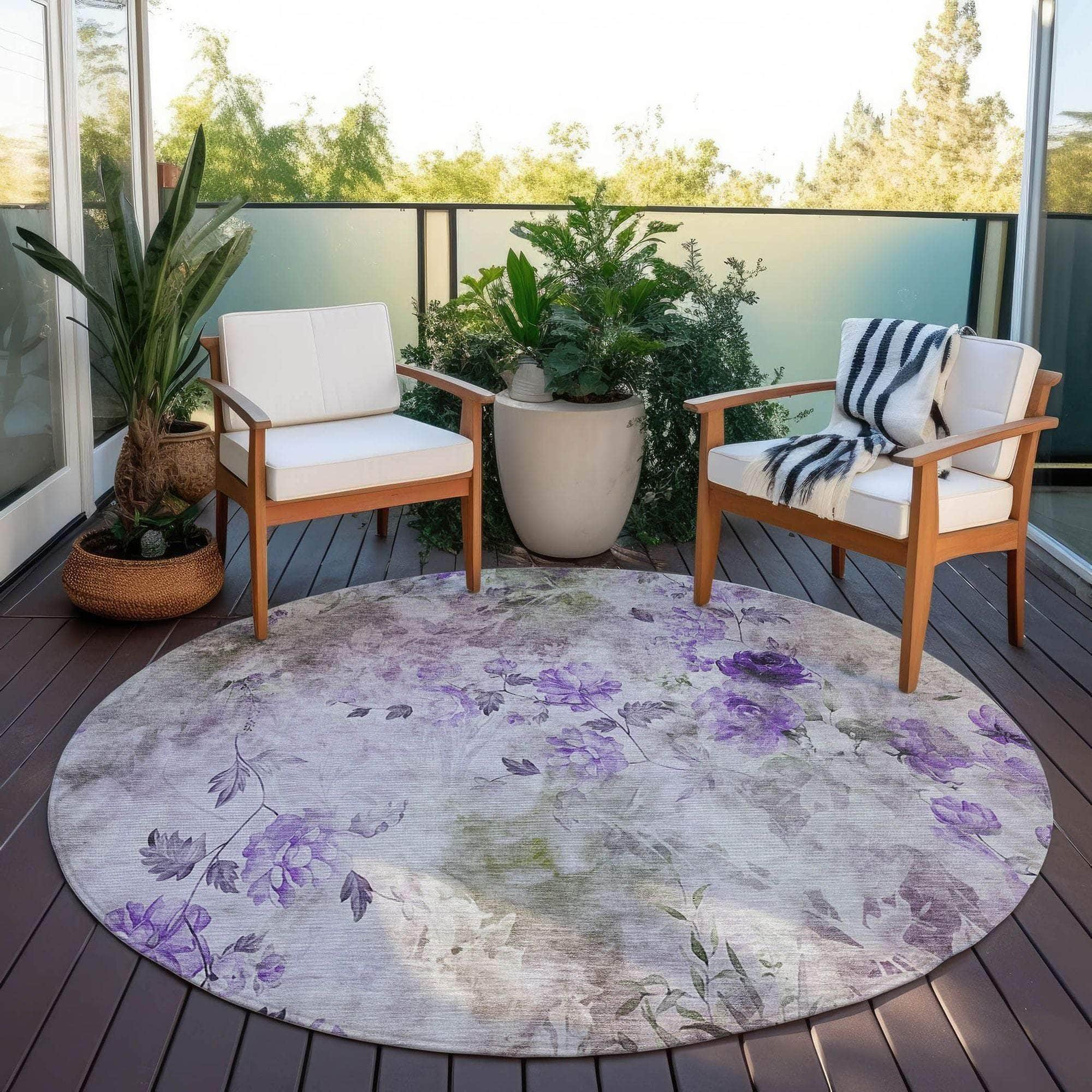 Machine Made ACN724 Purple  Rugs #color_purple 