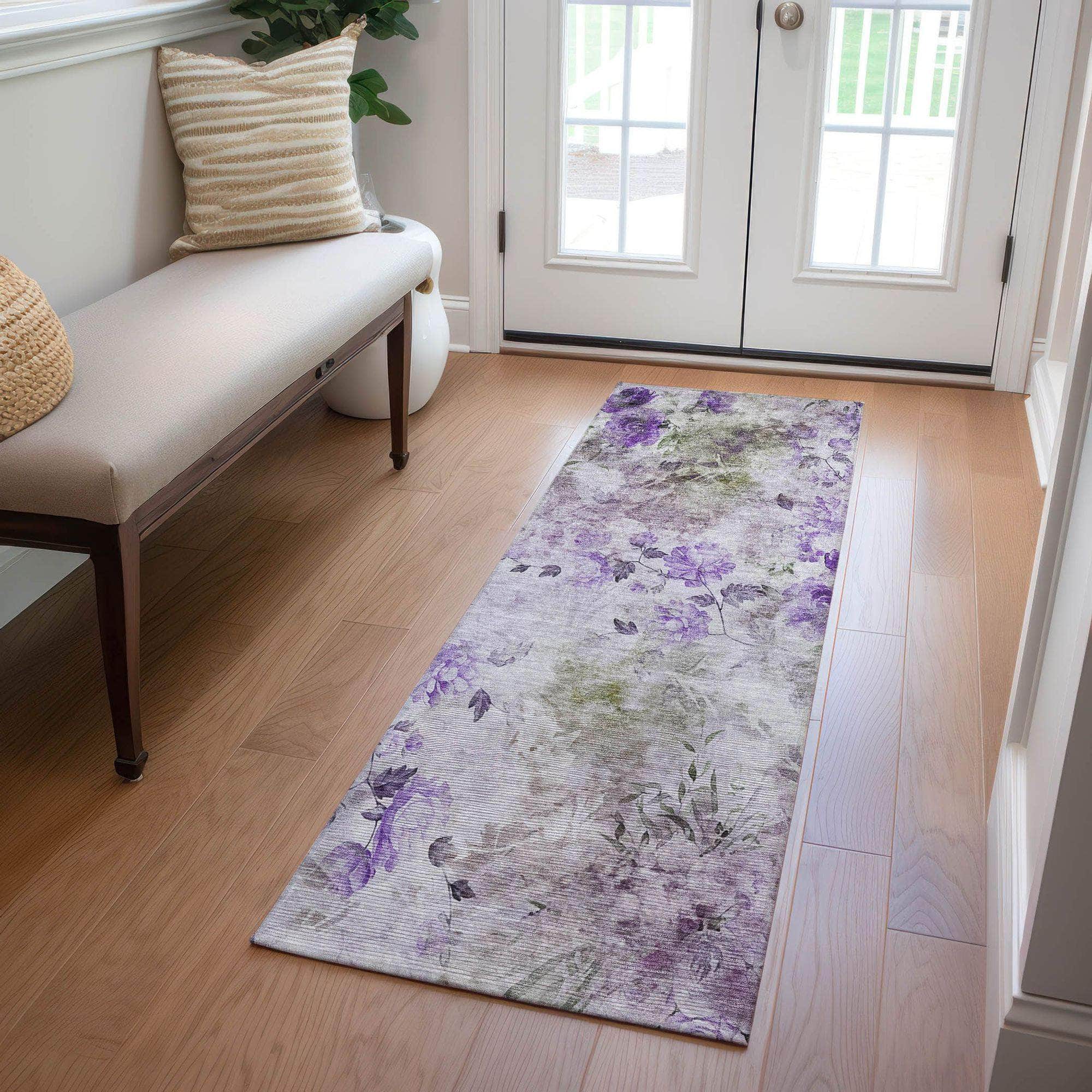 Machine Made ACN724 Purple  Rugs #color_purple 
