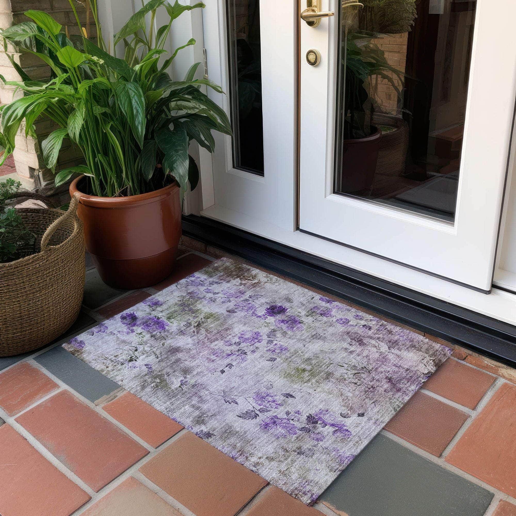 Machine Made ACN724 Purple  Rugs #color_purple 