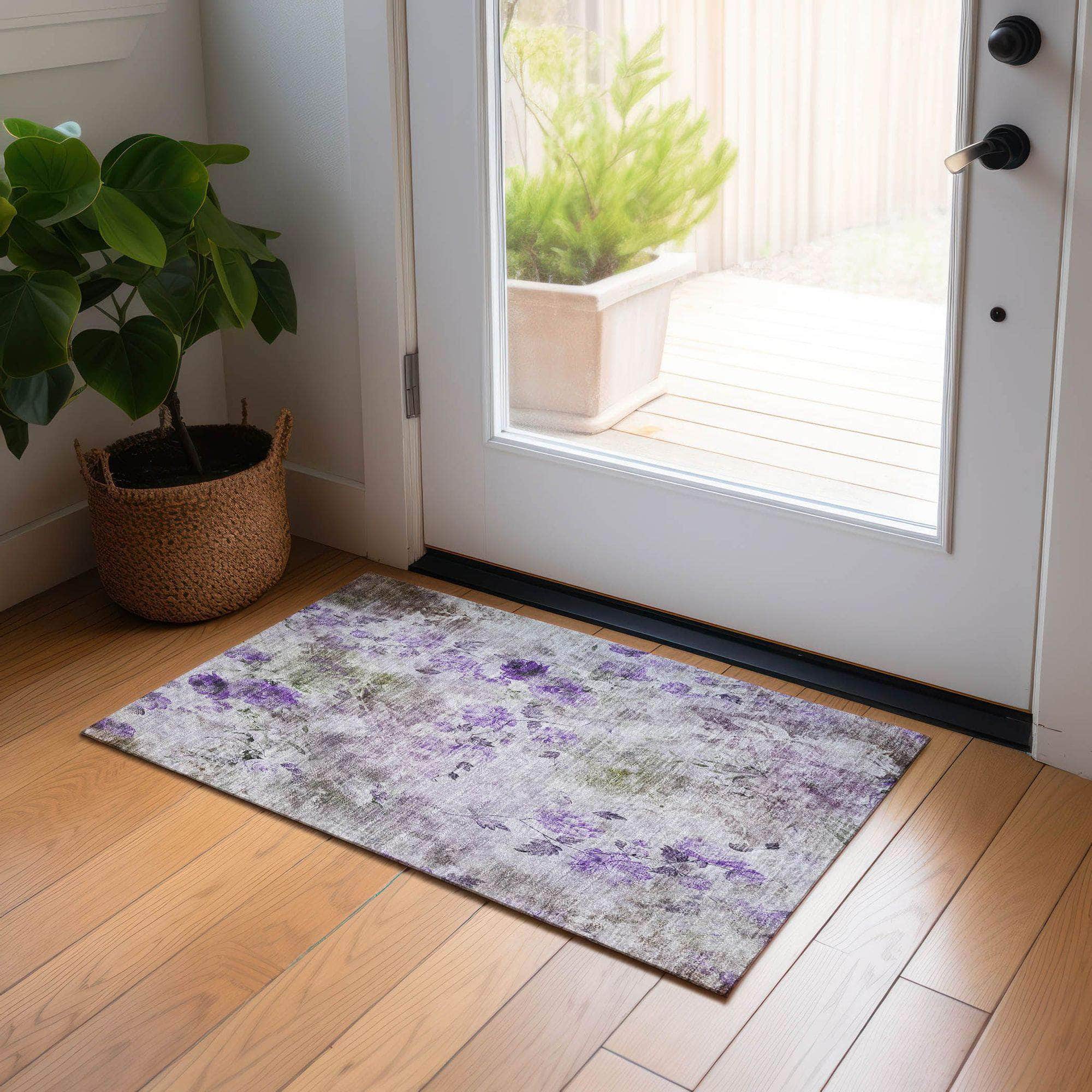 Machine Made ACN724 Purple  Rugs #color_purple 