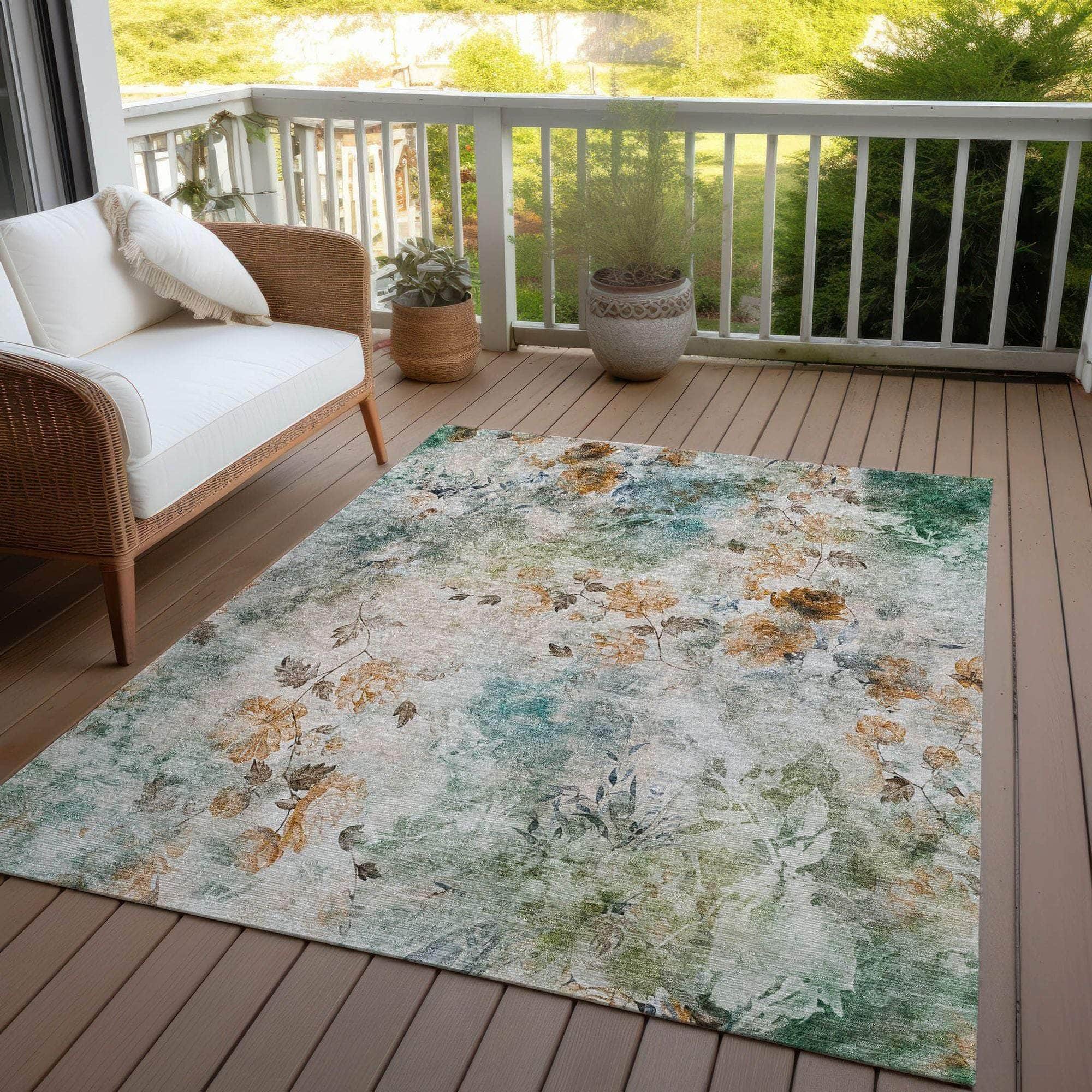 Machine Made ACN724 Teal  Rugs #color_teal 