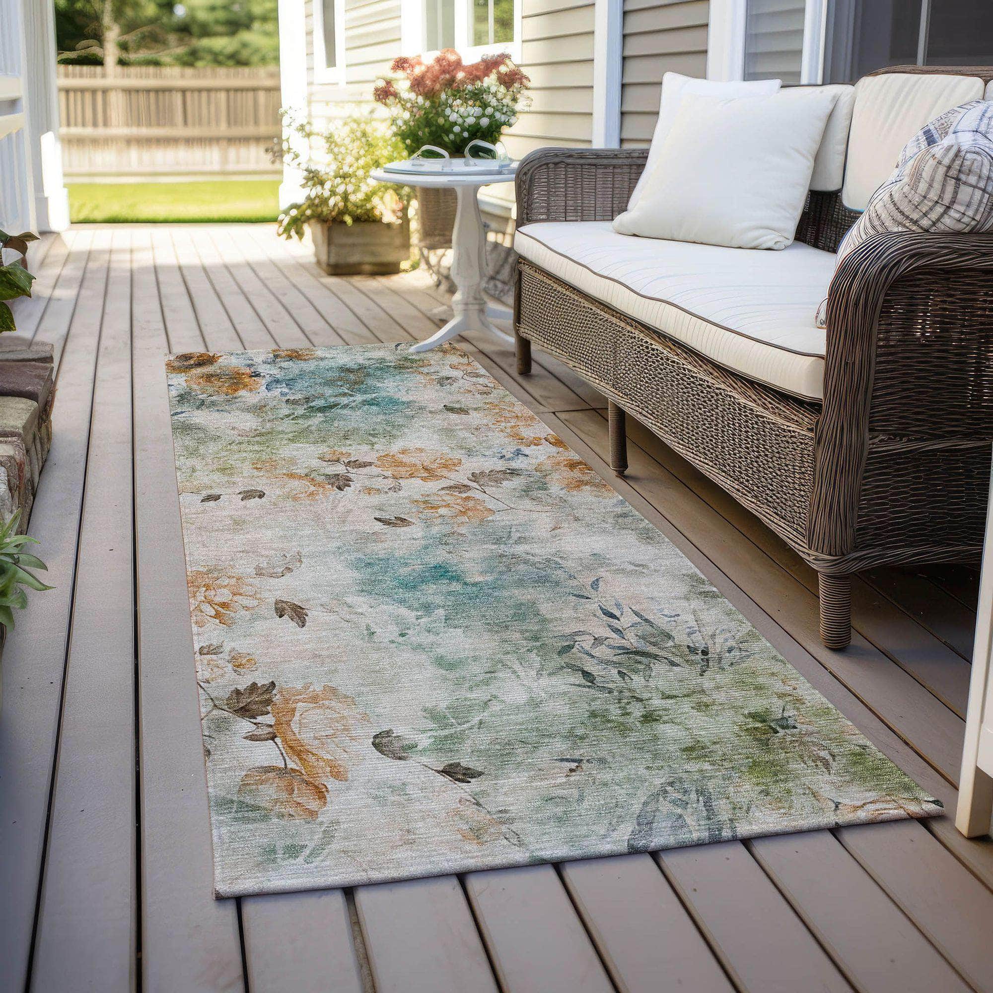 Machine Made ACN724 Teal  Rugs #color_teal 