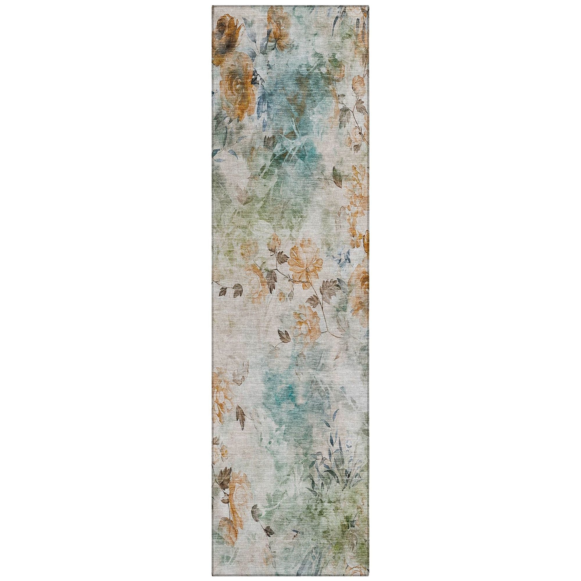Machine Made ACN724 Teal  Rugs #color_teal 