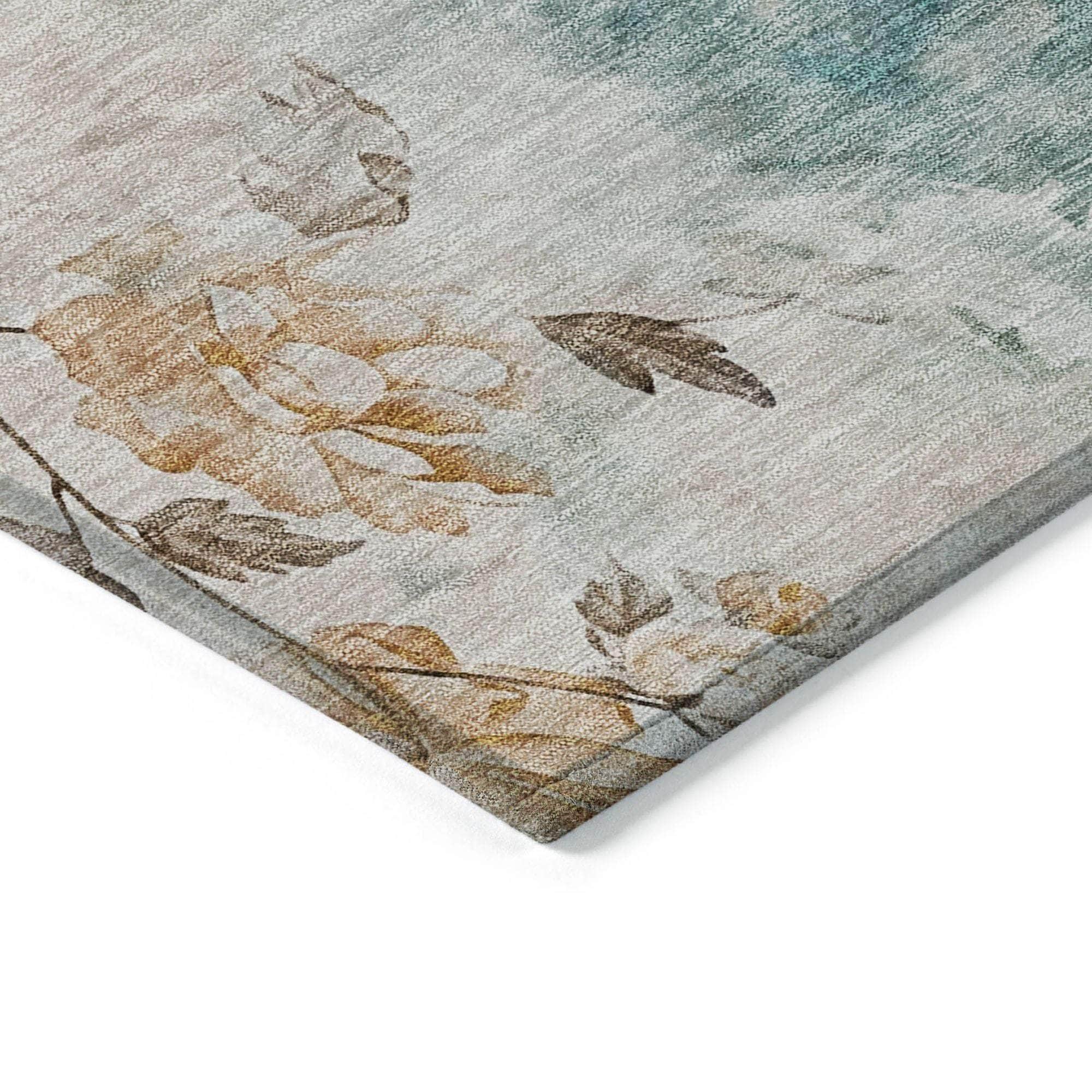 Machine Made ACN724 Teal  Rugs #color_teal 