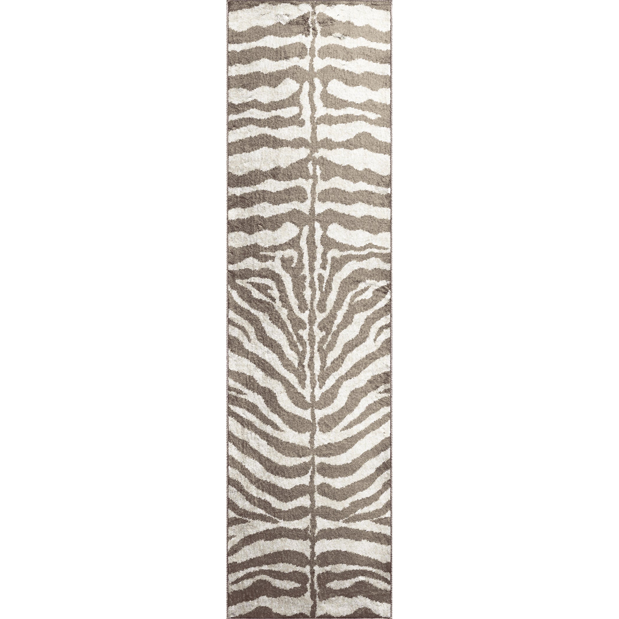 Luxury Machine Washable Casual AK1 Mocha Brown Rug 2'3" x 7'6" #shape_Runner