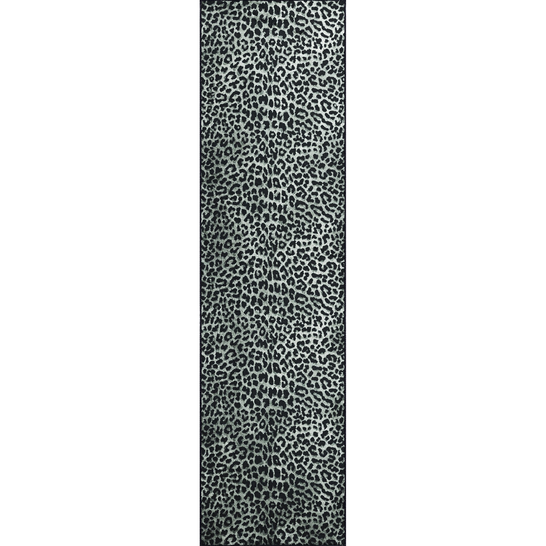 Luxury Machine Washable Casual AK2 Midnight Black Rug 2'3" x 7'6" #shape_Runner