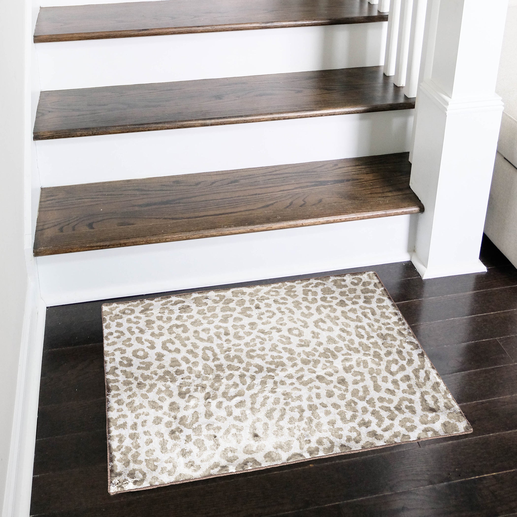 Luxury Machine Washable Casual AK2 Stone Brown Rug 1'8" x 2'6" #shape_Rectangle