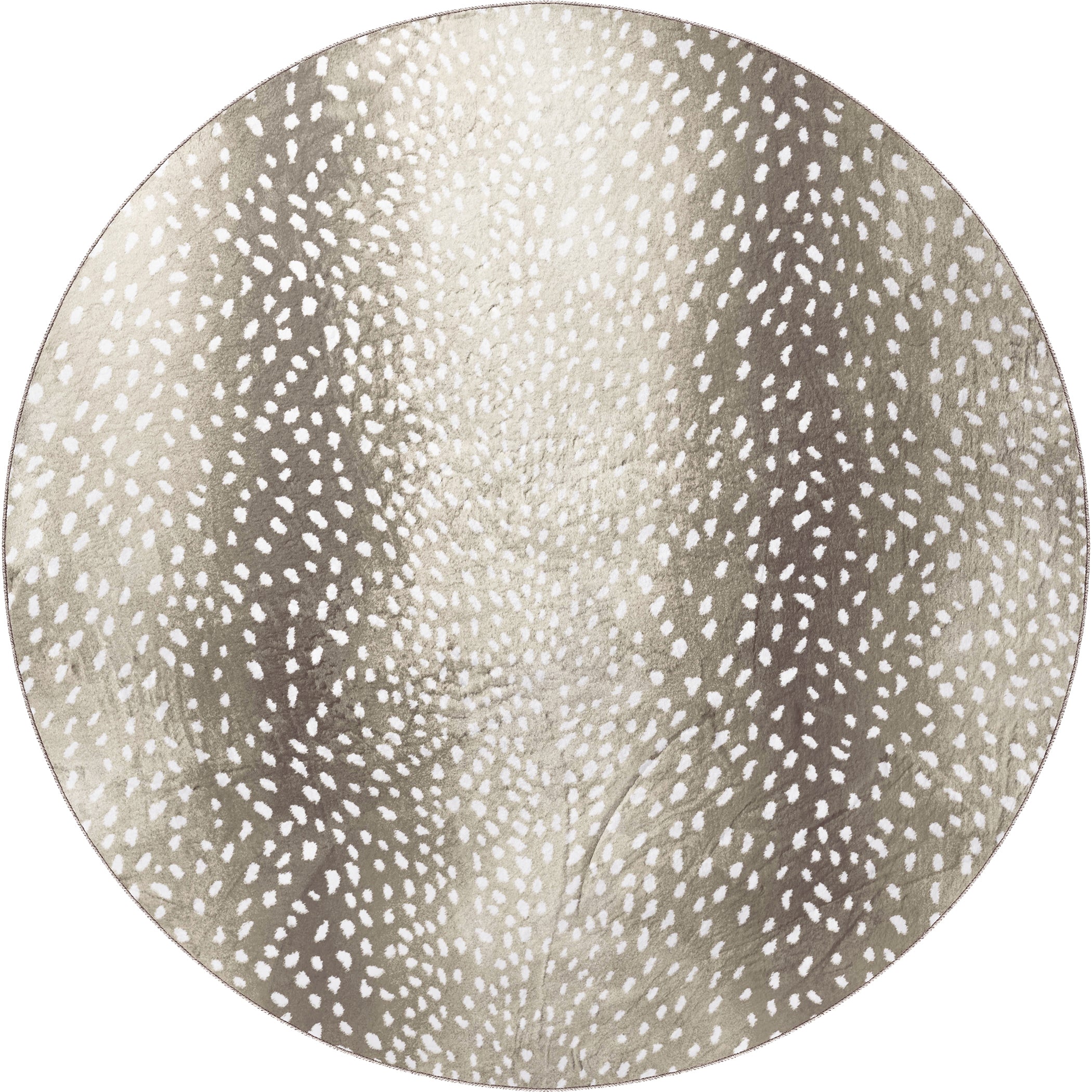 Luxury Machine Washable Casual AK3 Stone Brown Rug 8' x 8' #shape_Round