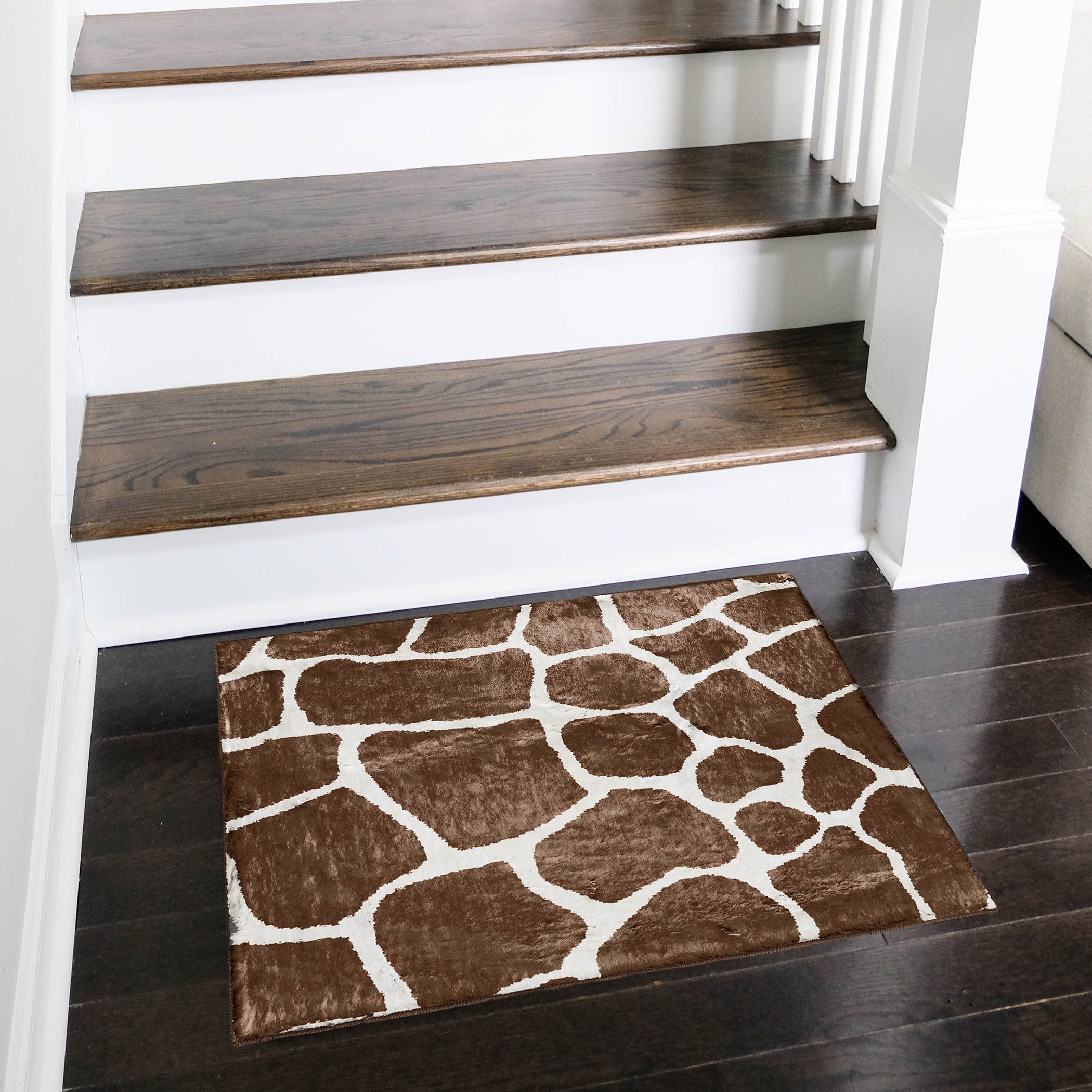 Luxury Machine Washable Casual AK4 Chocolate Brown Rug 1'8" x 2'6" #shape_Rectangle