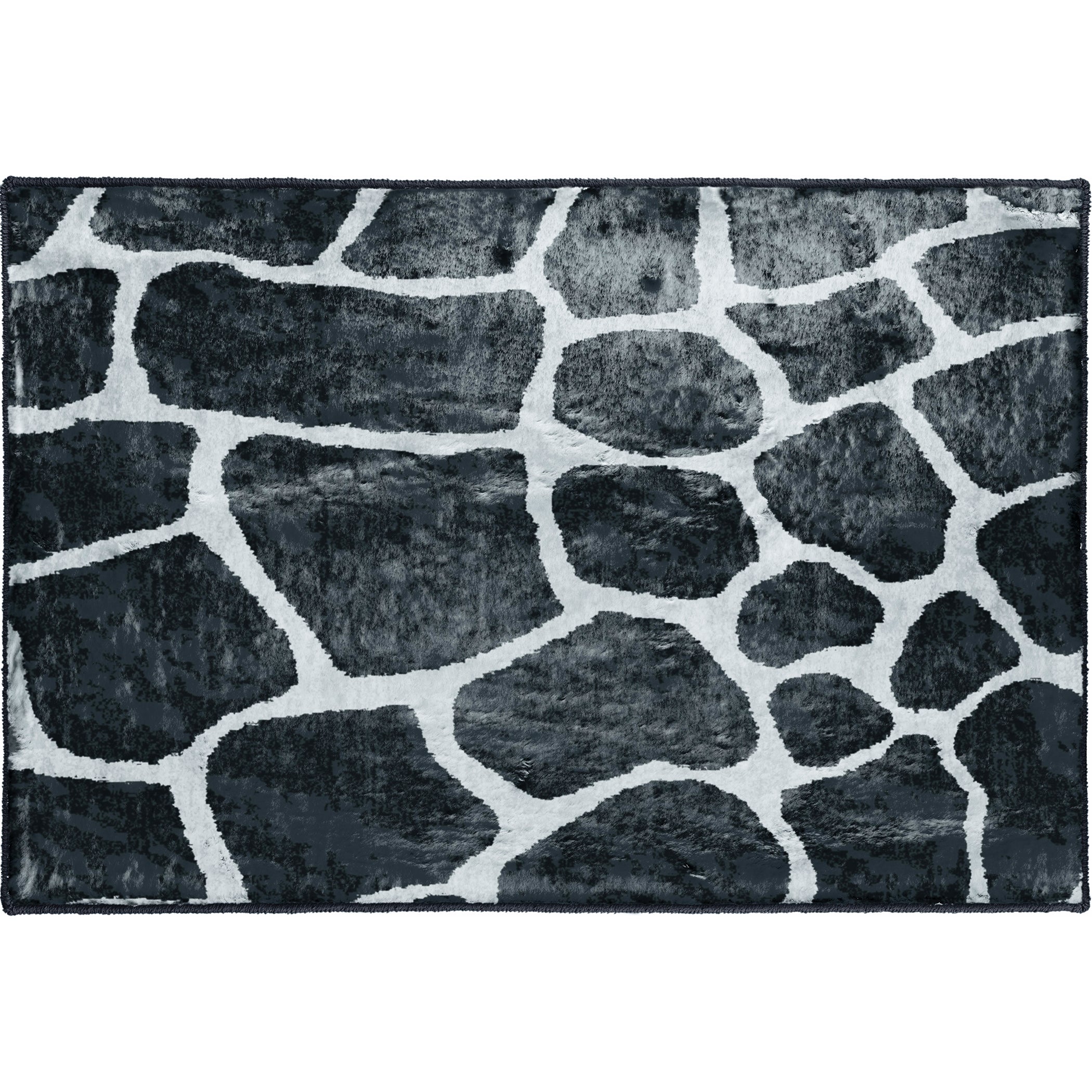 Luxury Machine Washable Casual AK4 Midnight Black Rug 1'8" x 2'6" #shape_Rectangle