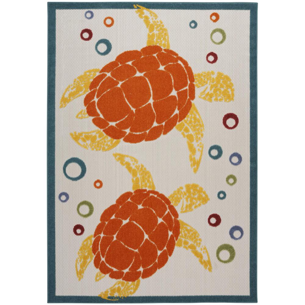 Aloha ALH27 Teal Multicolor Rugs #color_teal multicolor