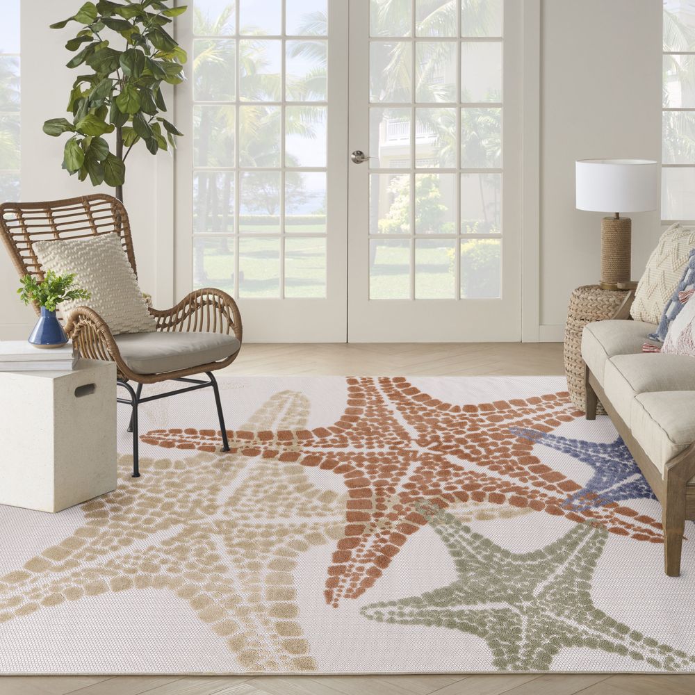 Aloha ALH28 Ivory Multicolor Rug #color_ivory multicolor
