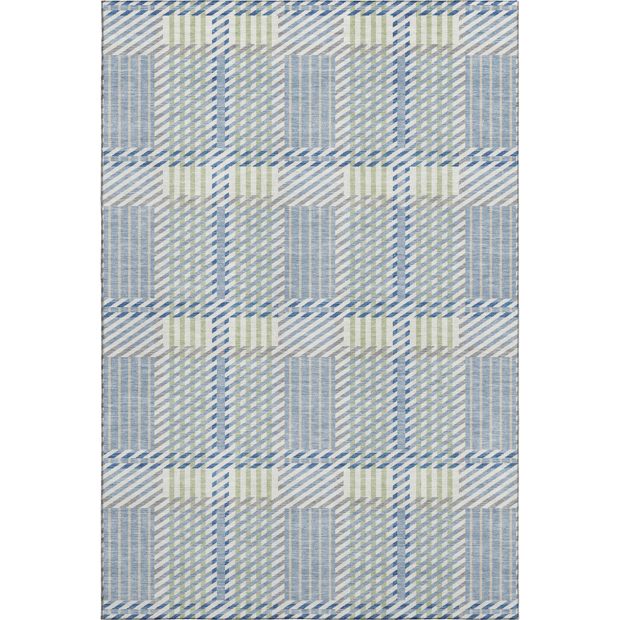 Lisbon Machine Washable Transitional Denim Blue Rug 2'6" x 3'10" #shape_Rectangle