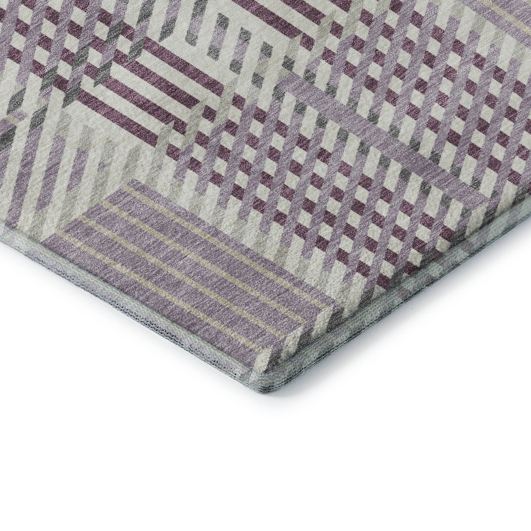 Lisbon Machine Washable Transitional Lavender Purple Rug 1'8" x 2'6" #shape_Rectangle