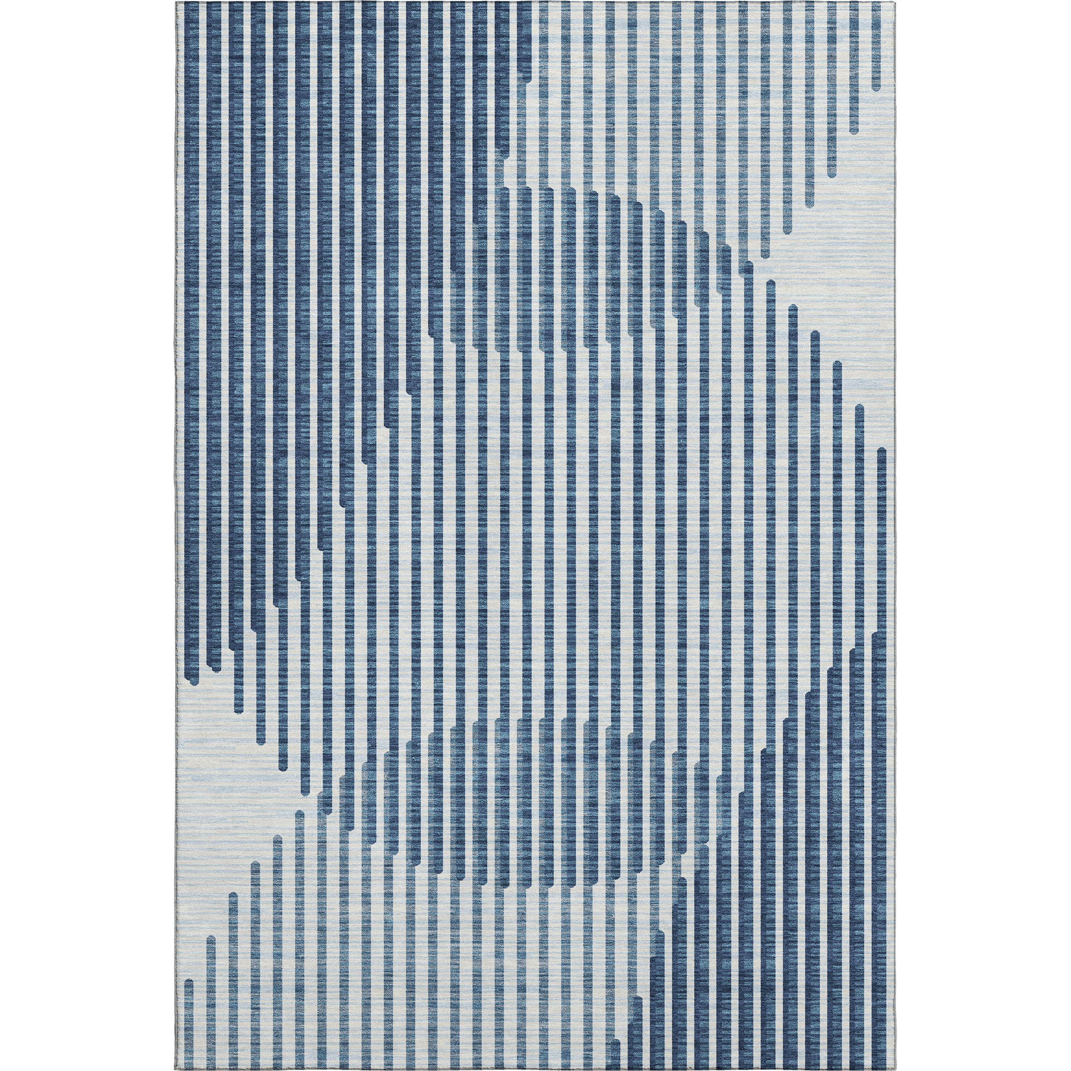 Reykjavik Machine Washable Transitional Blue Rug 2'6" x 3'10" #shape_Rectangle