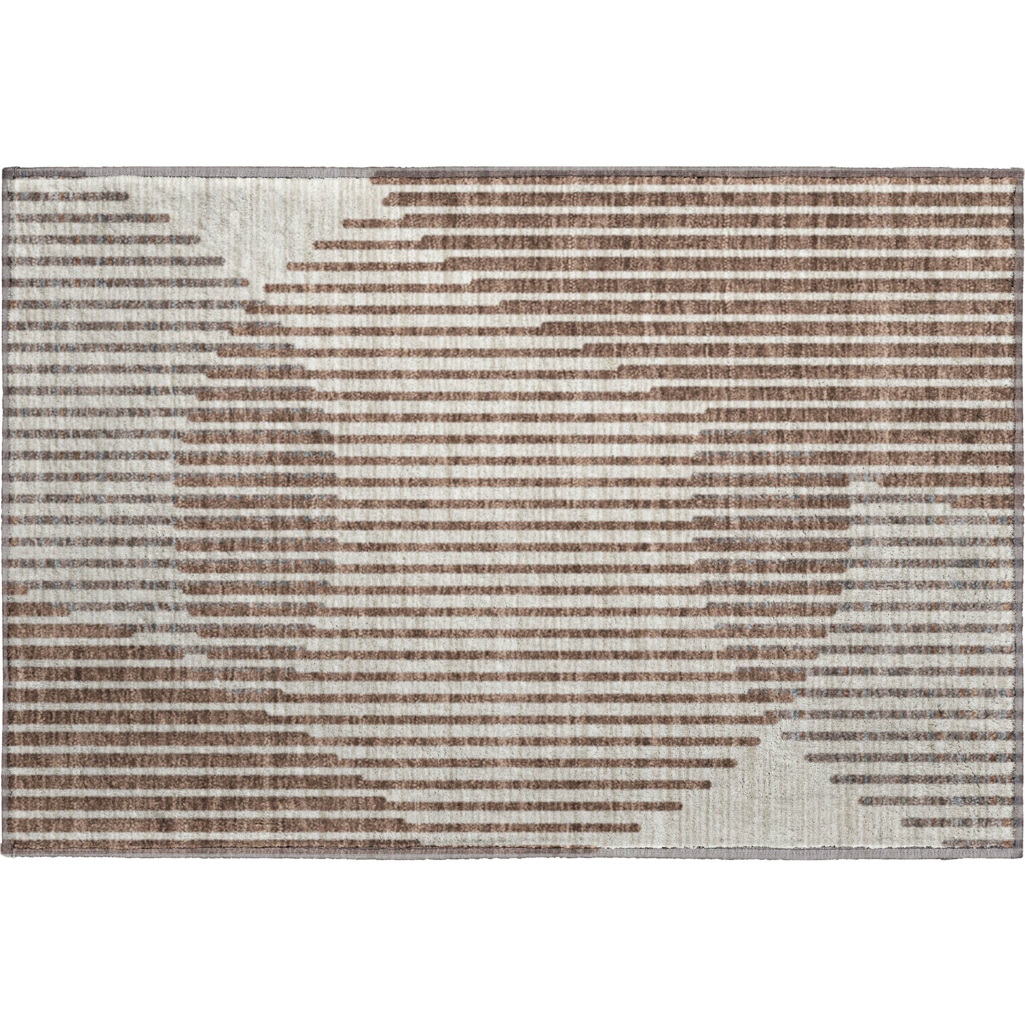 Reykjavik Machine Washable Transitional Brown Rug 1'8" x 2'6" #shape_Rectangle