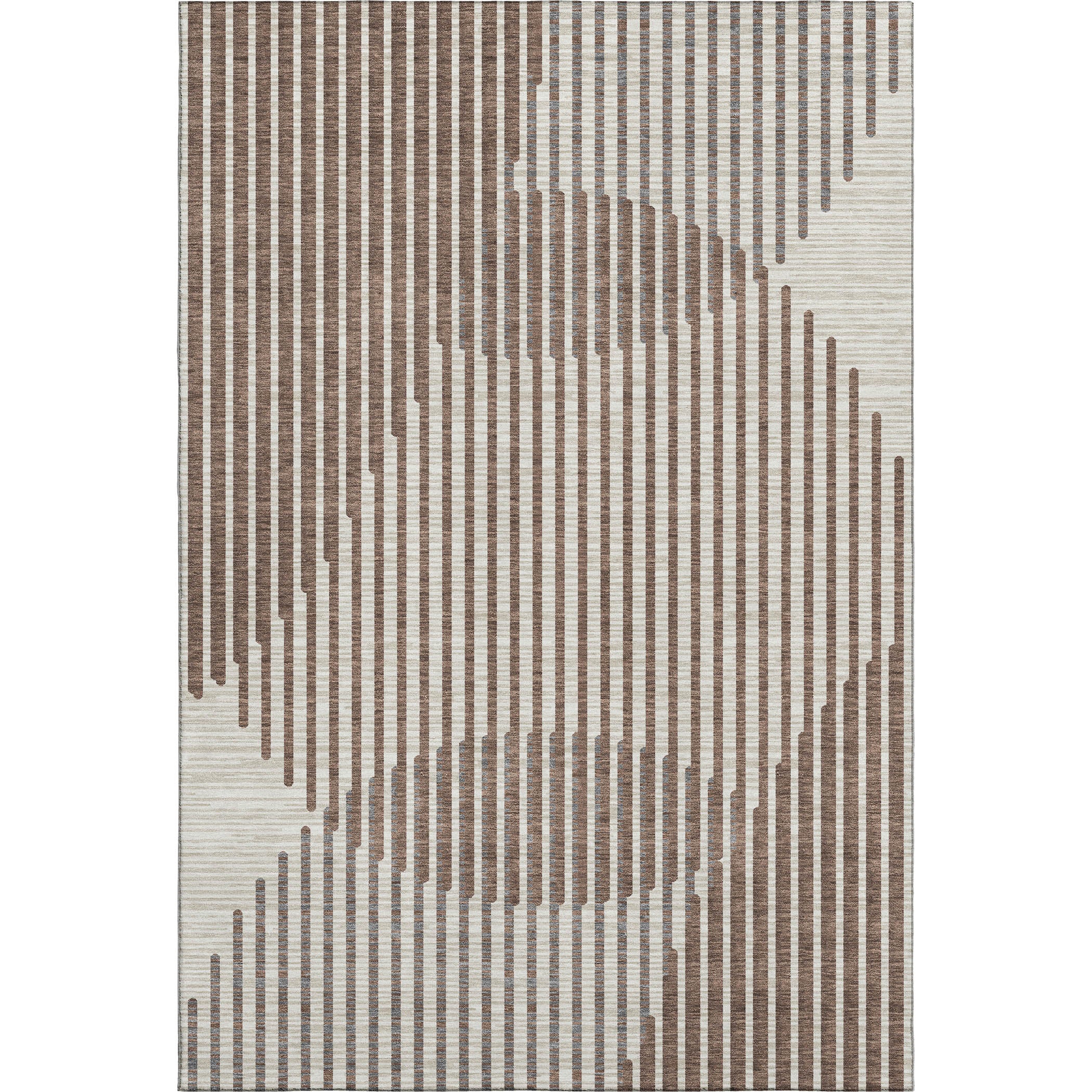 Reykjavik Machine Washable Transitional Brown Rug 2'6" x 3'10" #shape_Rectangle